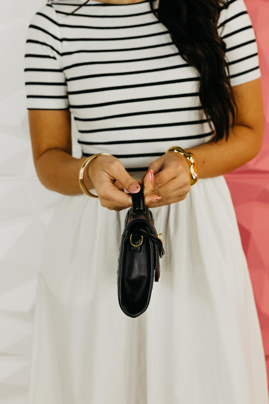 The Aaliyah Woven Faux Leather Bag