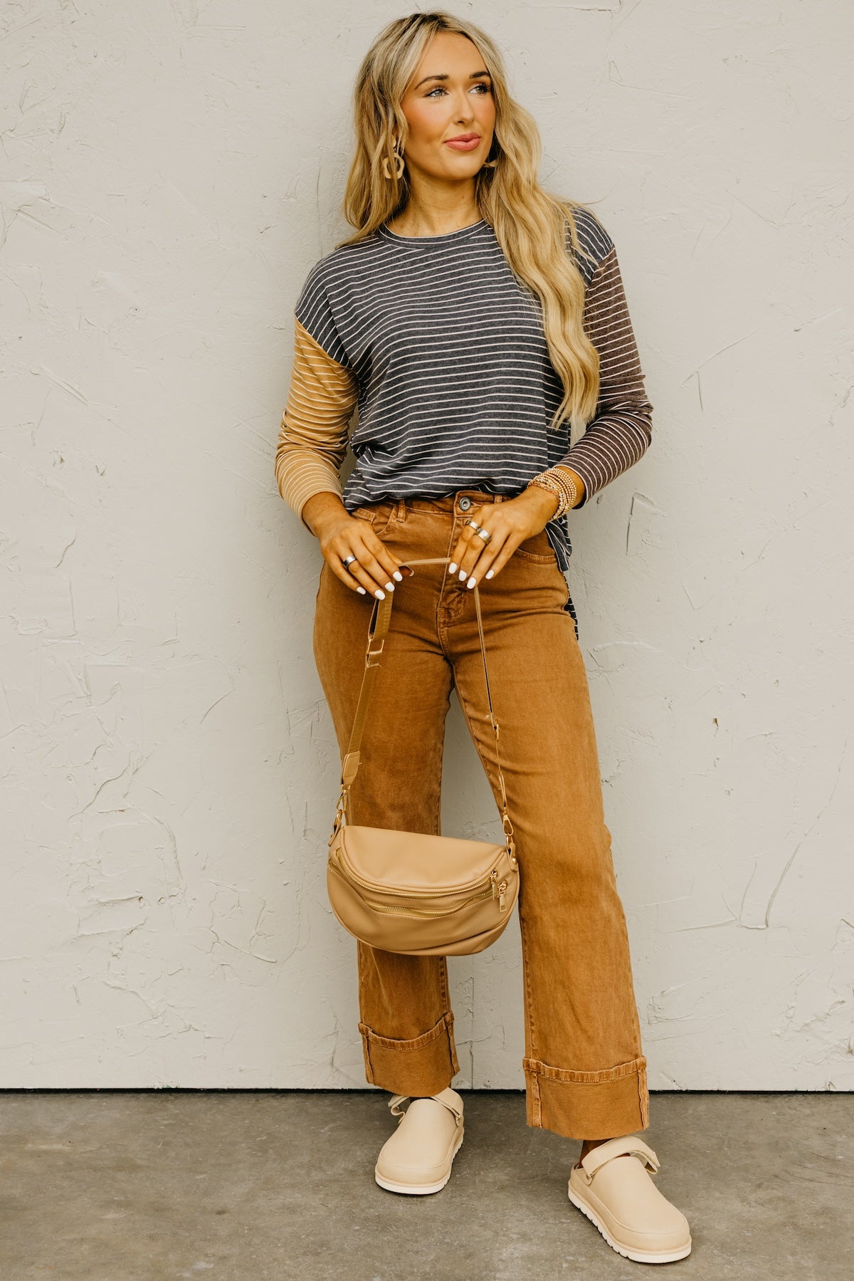 The Siska Striped Color Block Knit Top