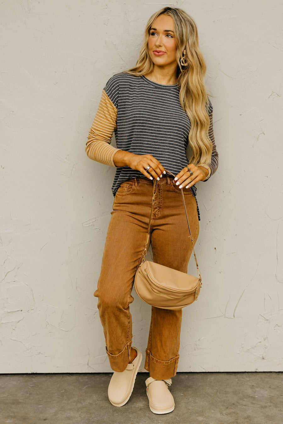 The Siska Striped Color Block Knit Top
