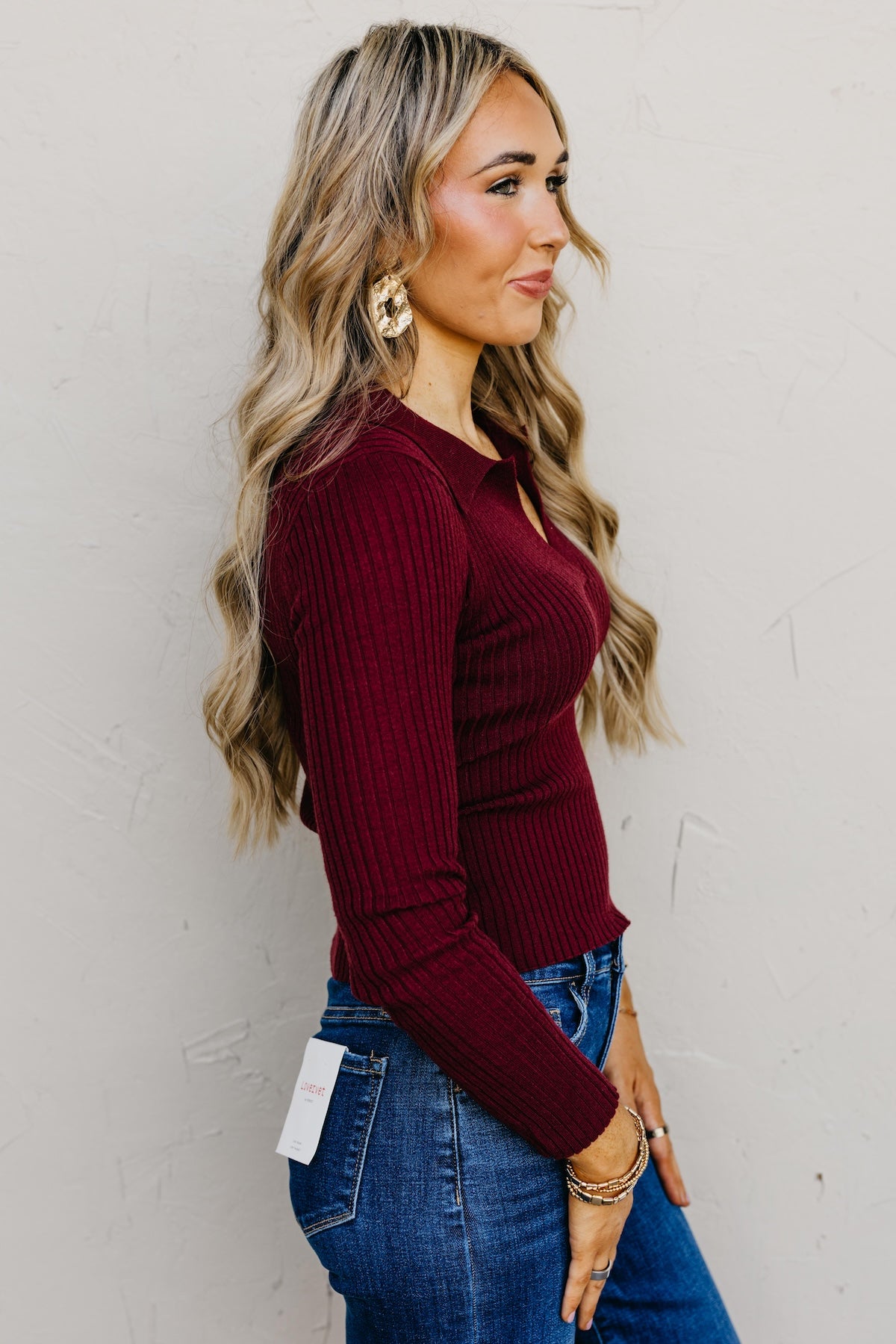 The Watson Long Sleeve Polo Knit Top