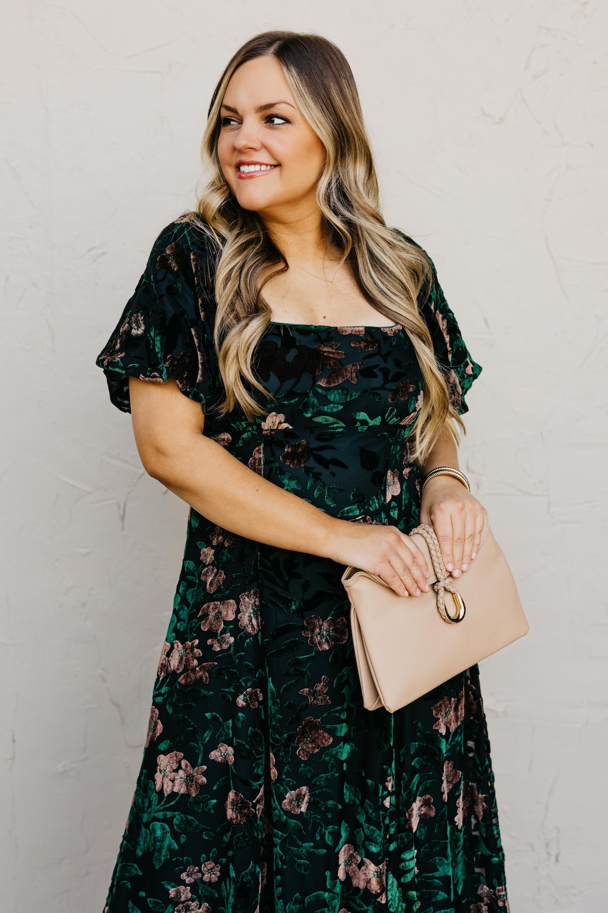 The Reba Burnout Felt Maxi Dress