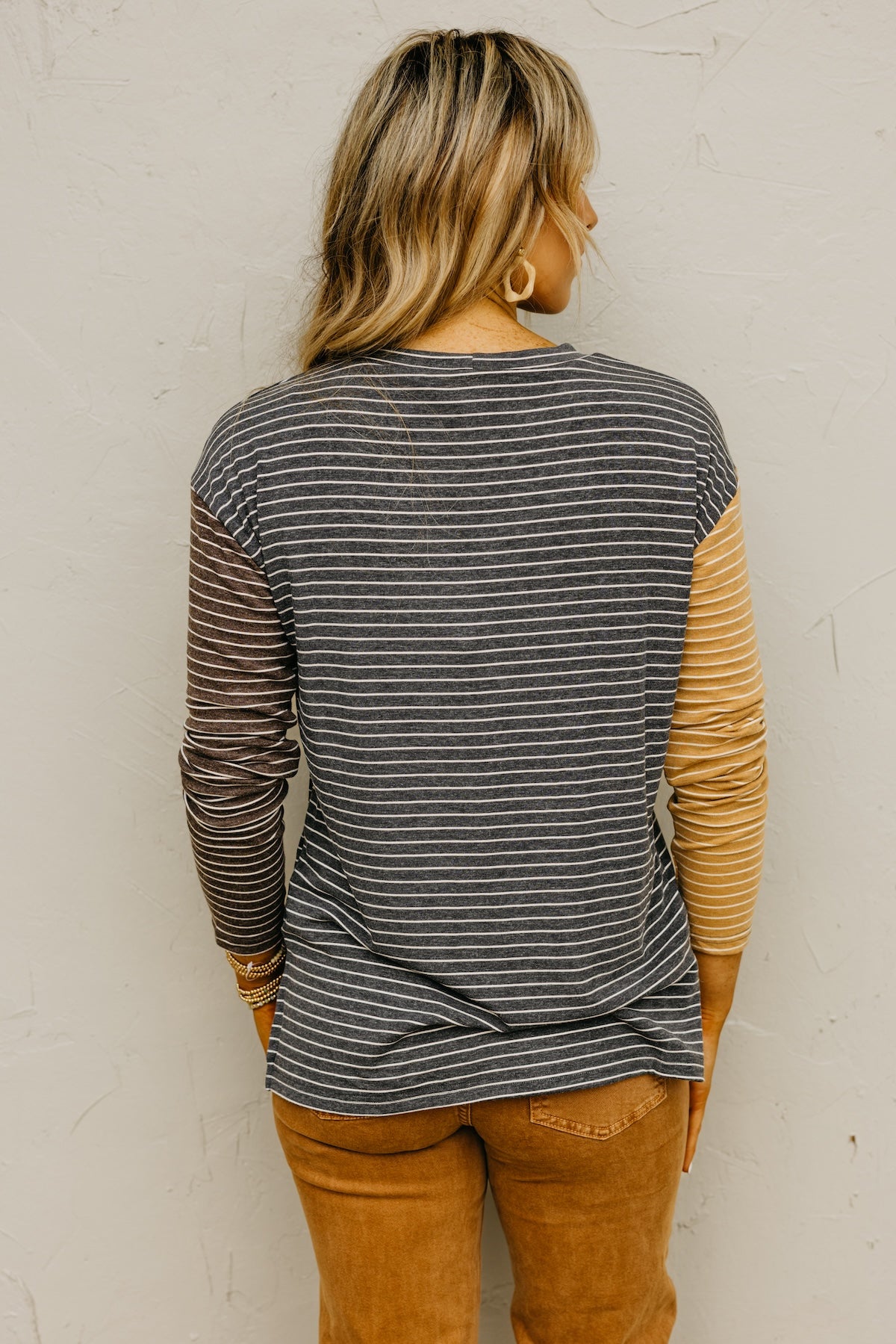The Siska Striped Color Block Knit Top