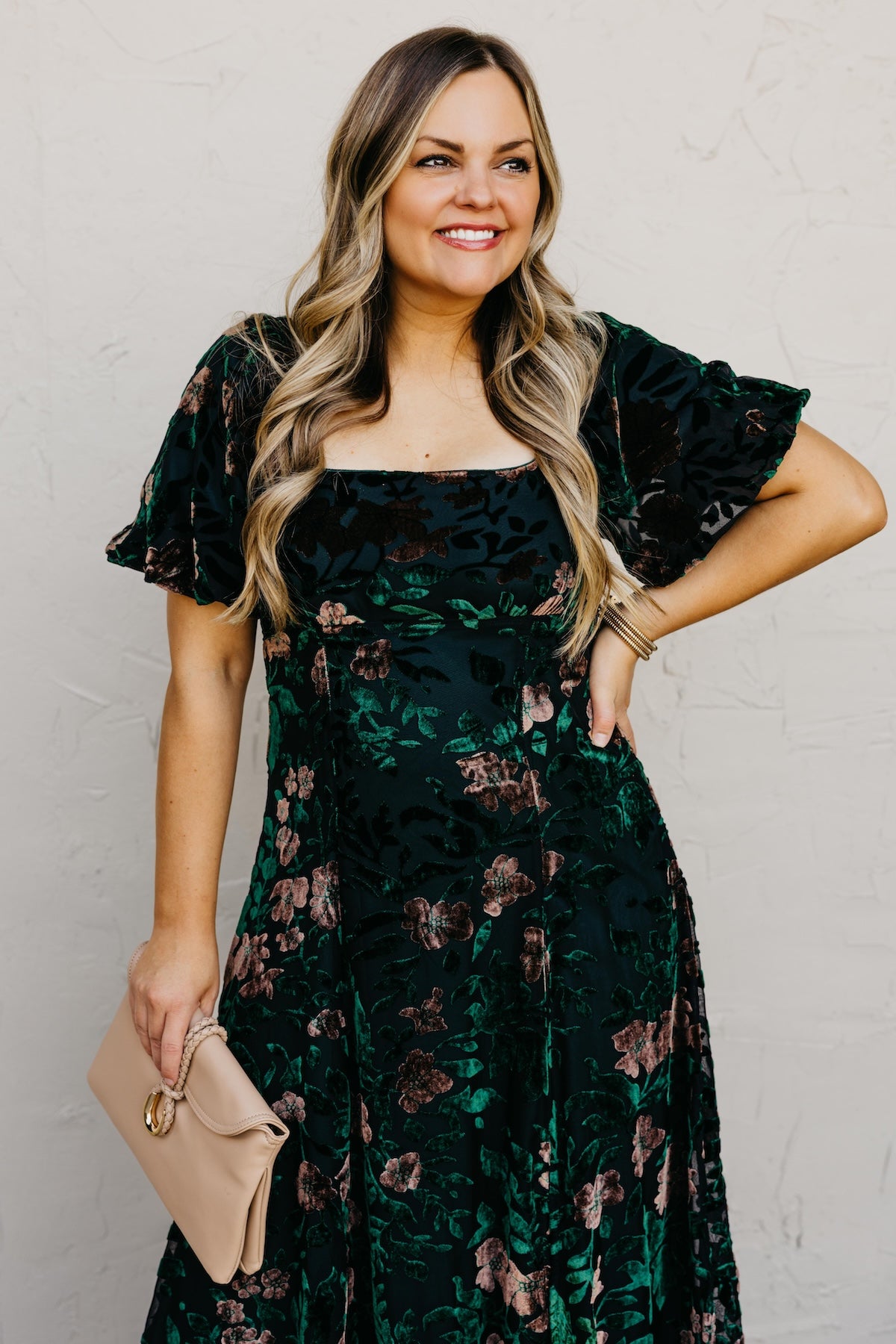 The Reba Burnout Felt Maxi Dress