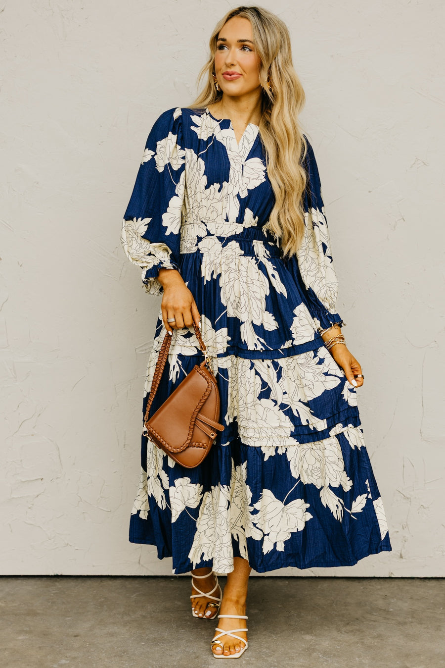 The Alena Floral Tiered Midi Dress