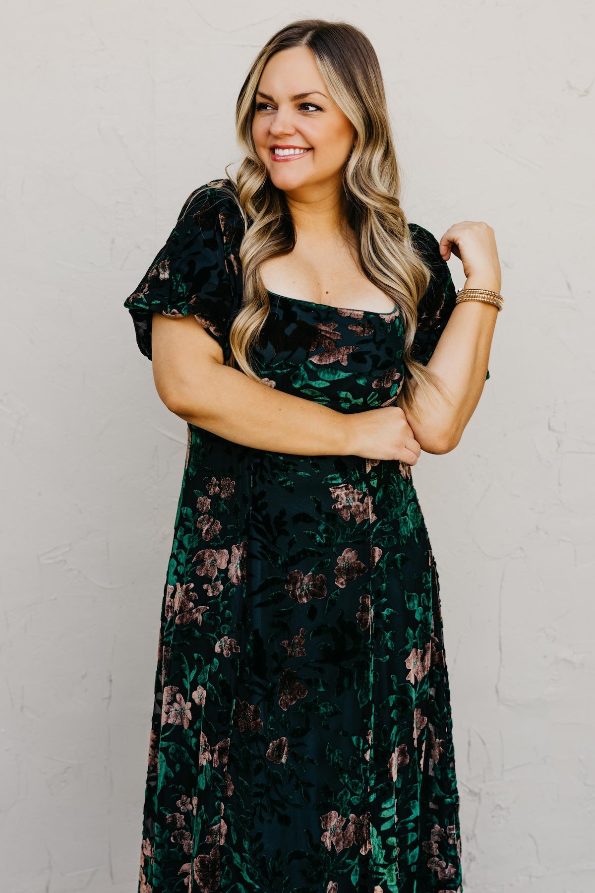 The Reba Burnout Felt Maxi Dress