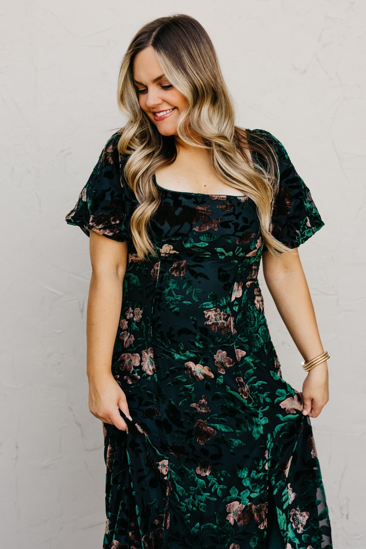 The Reba Burnout Felt Maxi Dress