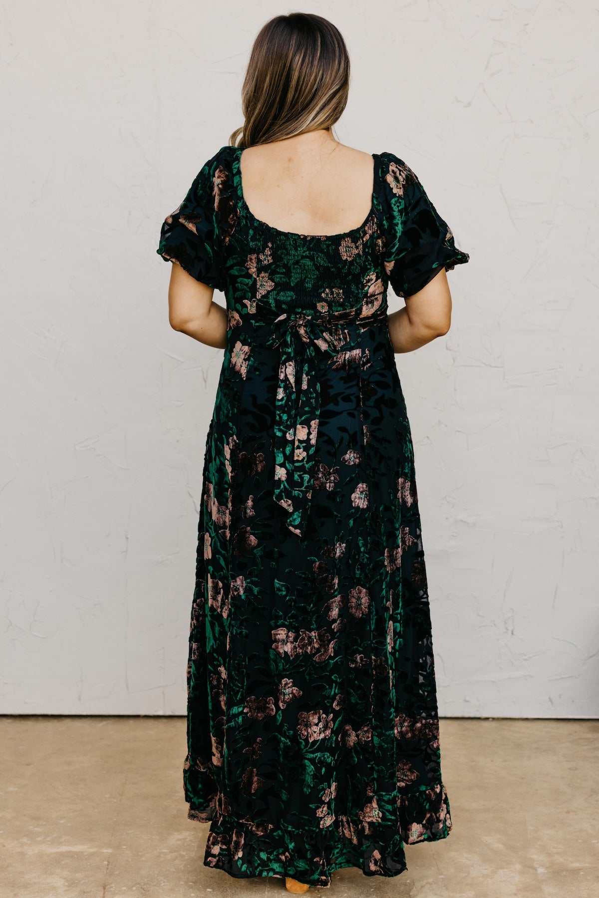 The Reba Burnout Felt Maxi Dress