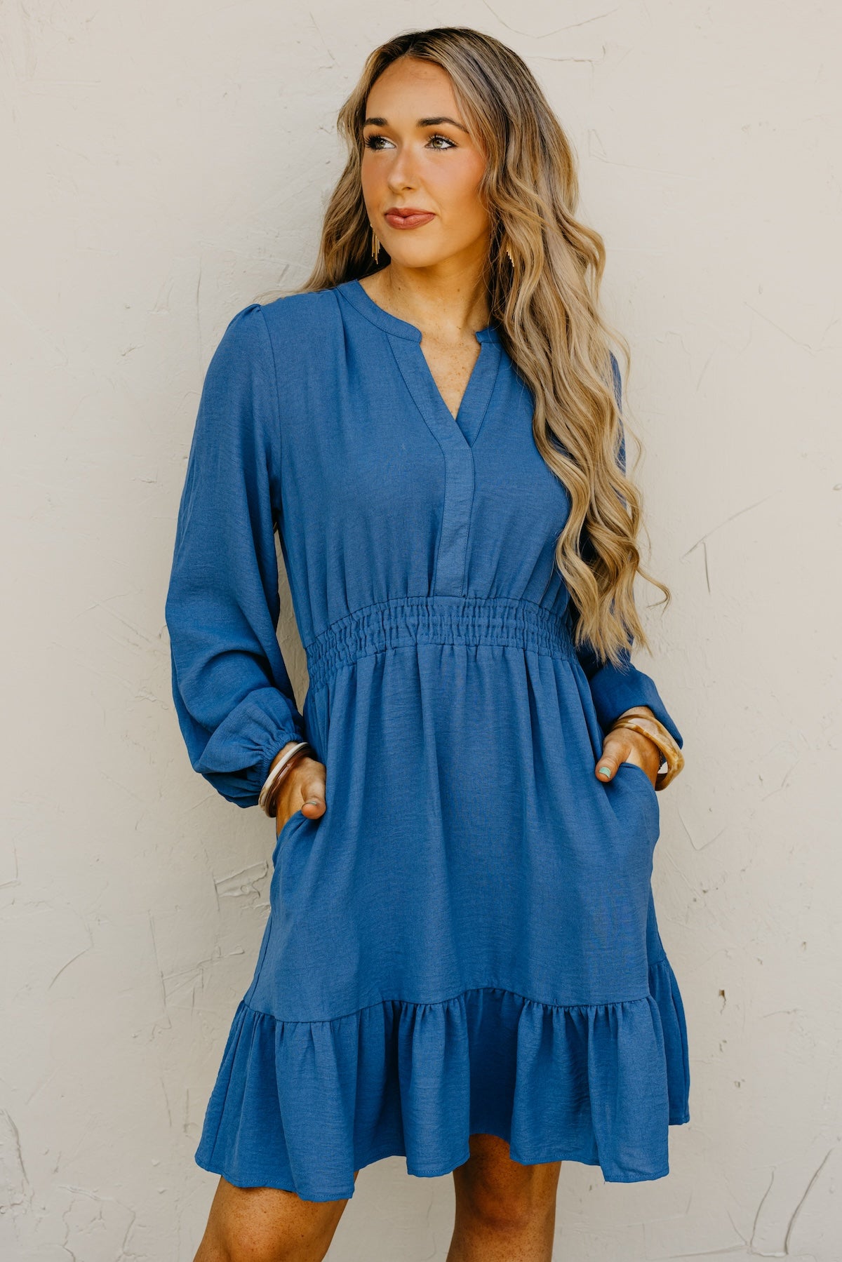 The Irene Elastic Waist Mini Dress