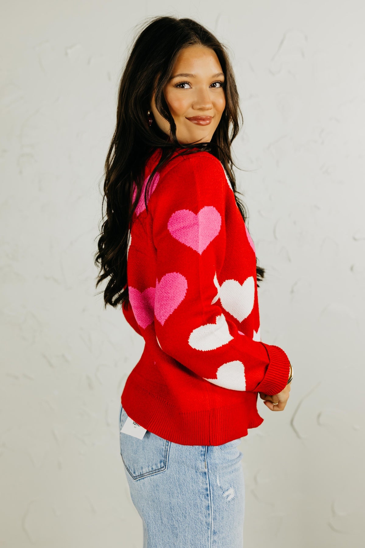 The Leila Heart Mock Neck Sweater