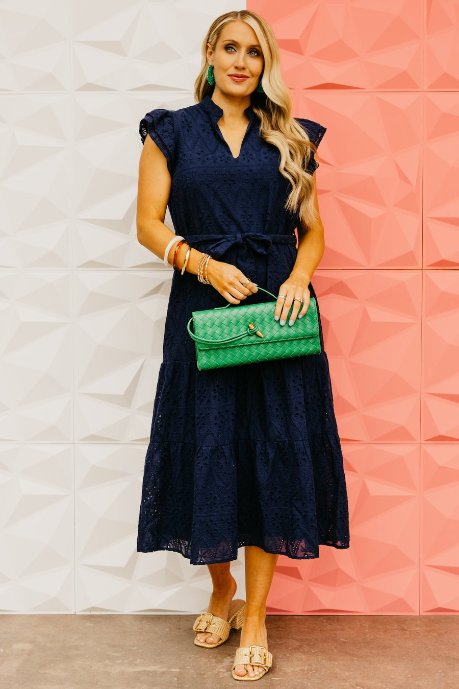 The Andy Eyelet Lace Midi Dress