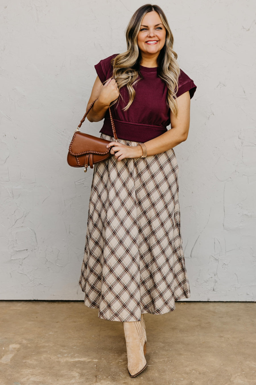 The Trishell Plaid Twofer Dress
