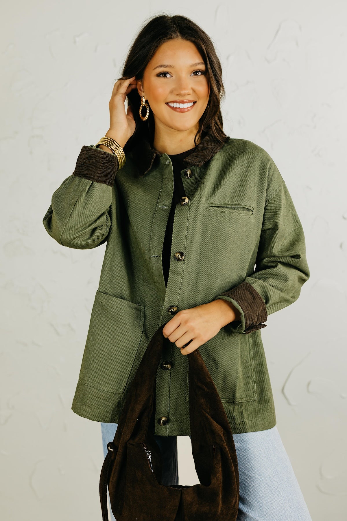 The Isabella Button Down Barn Jacket