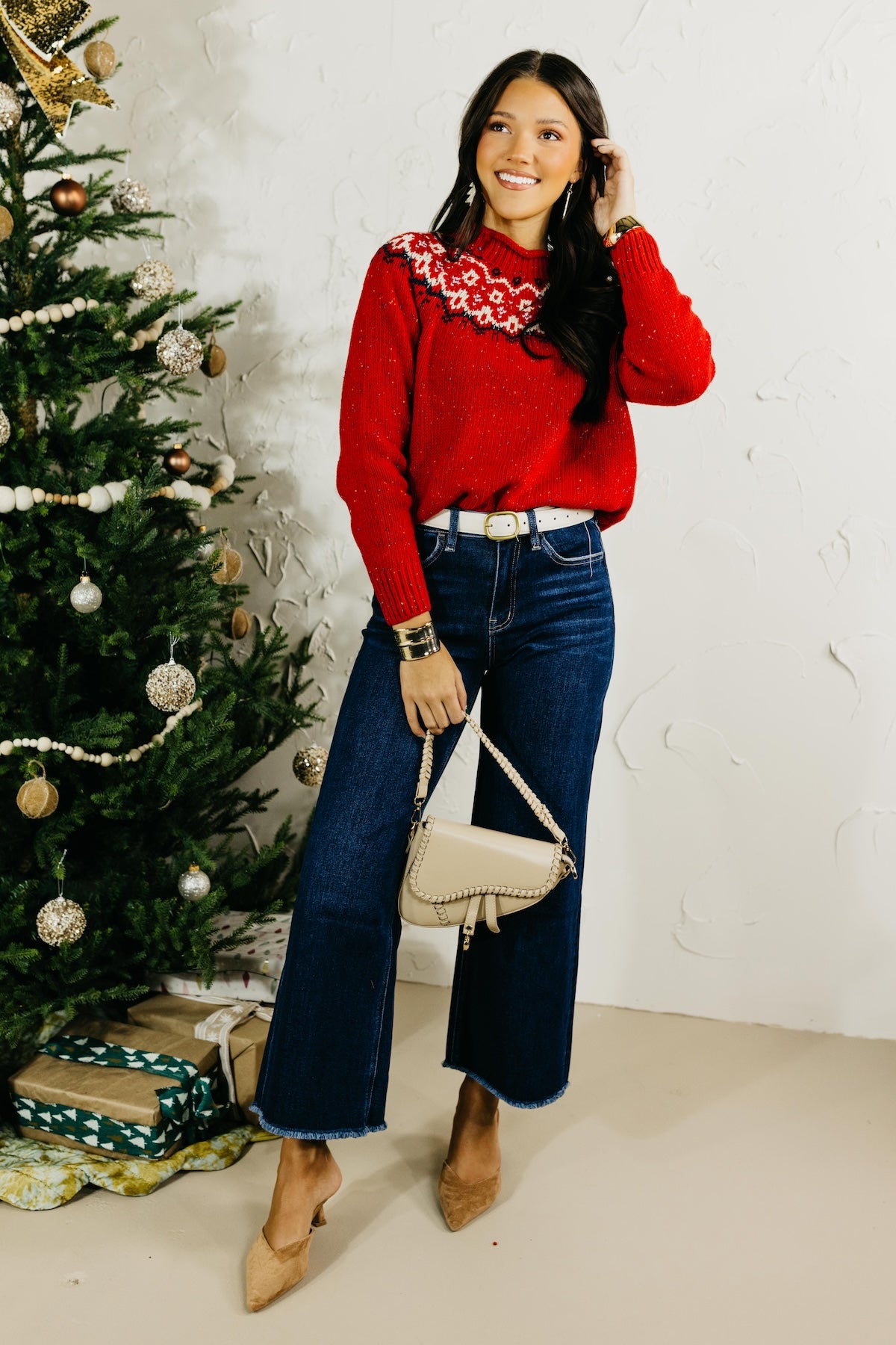 The Trudy Fair Isle Knit Lurex Sweater