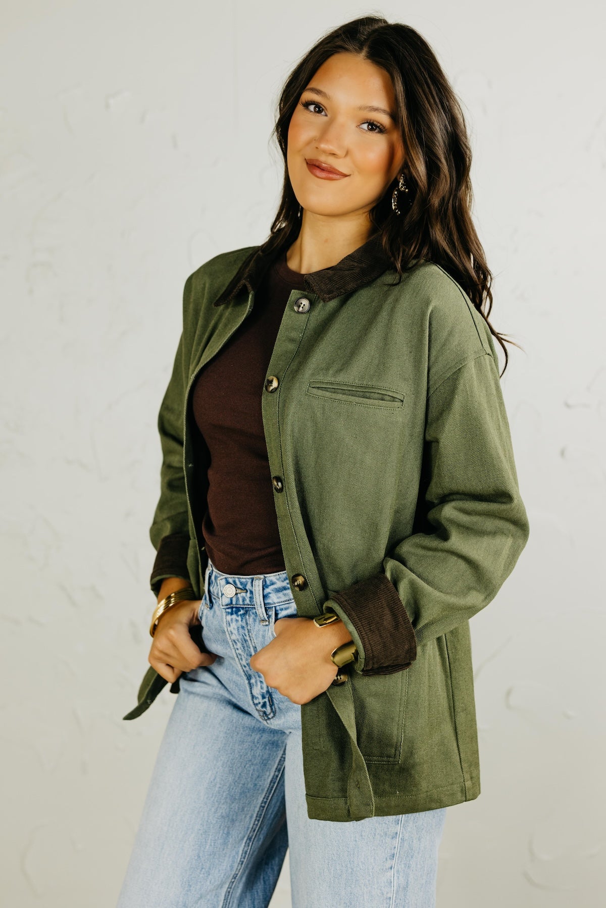 The Isabella Button Down Barn Jacket