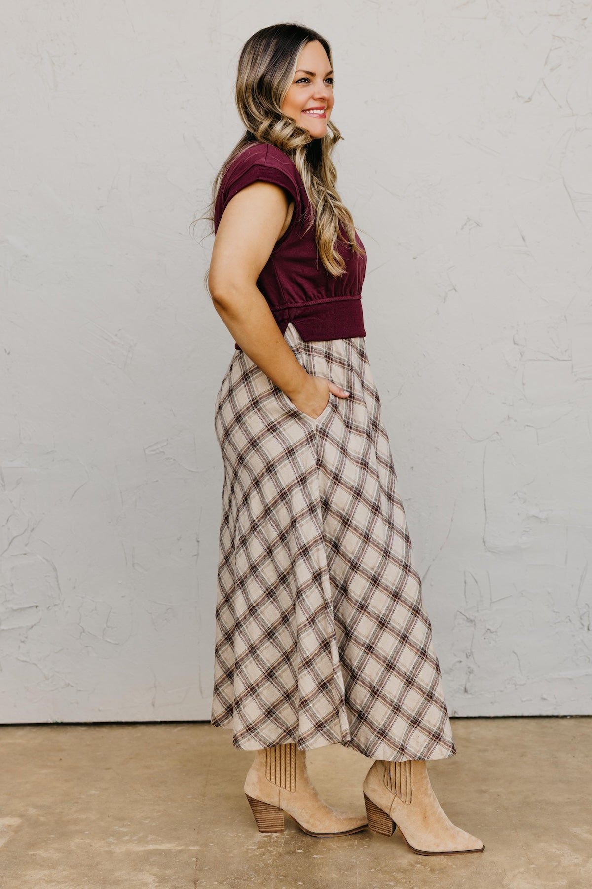 The Trishell Plaid Twofer Dress