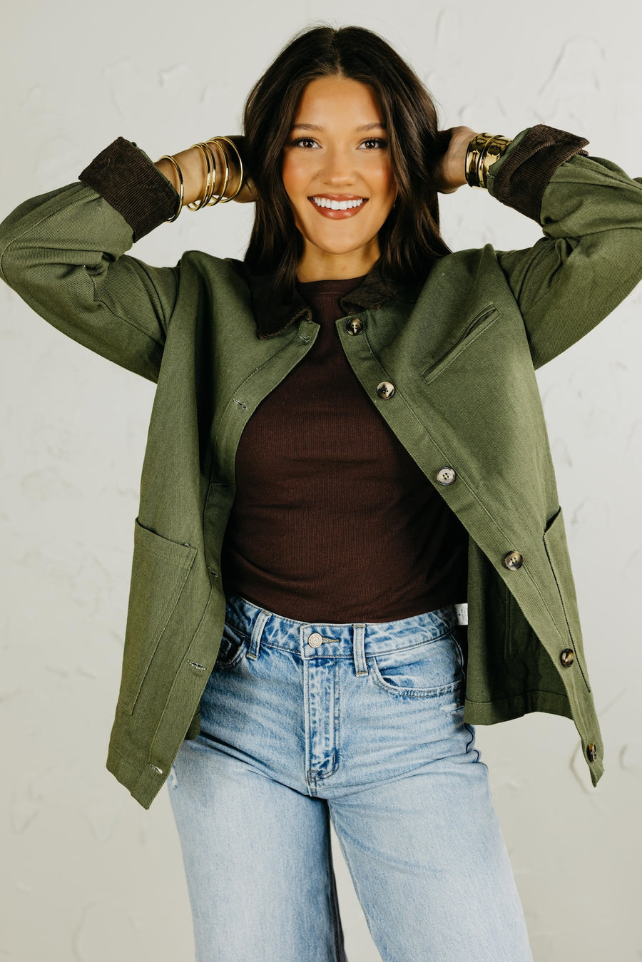 The Isabella Button Down Barn Jacket