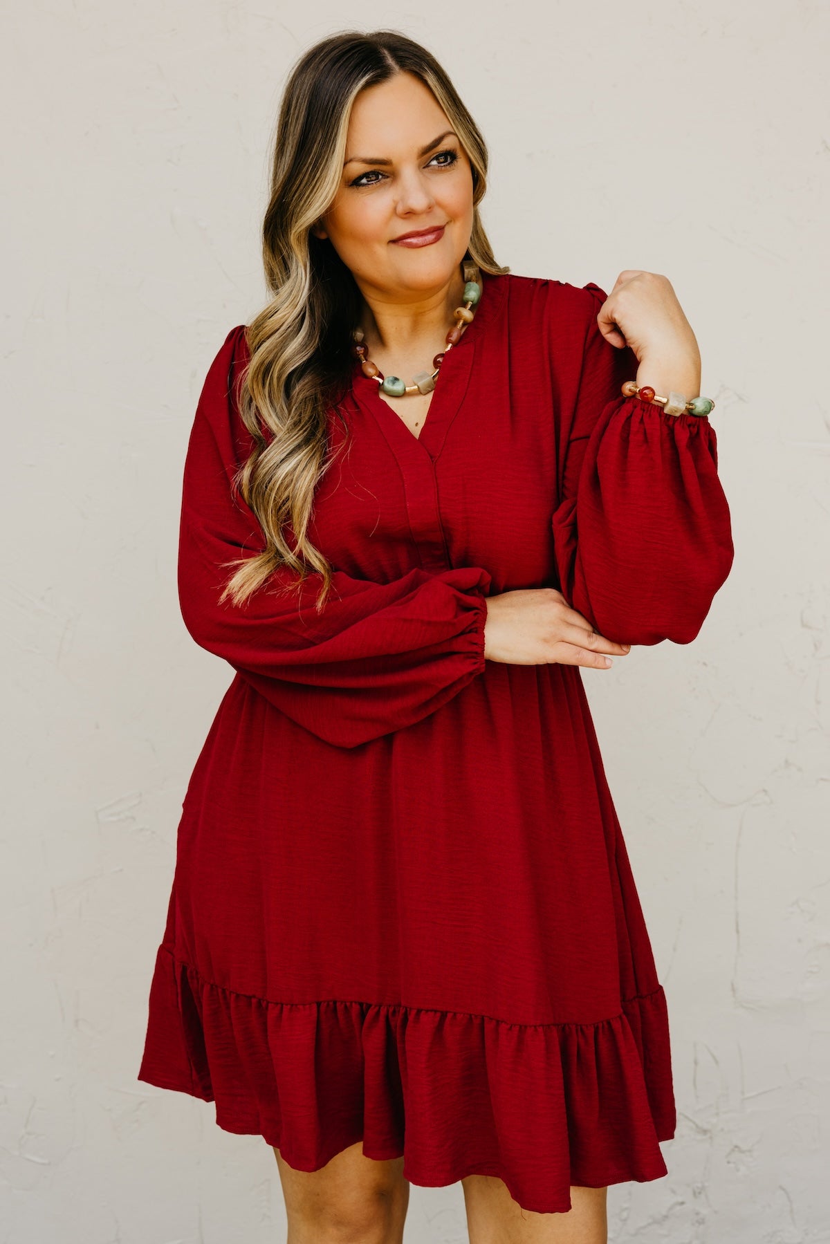 The Irene Elastic Waist Mini Dress