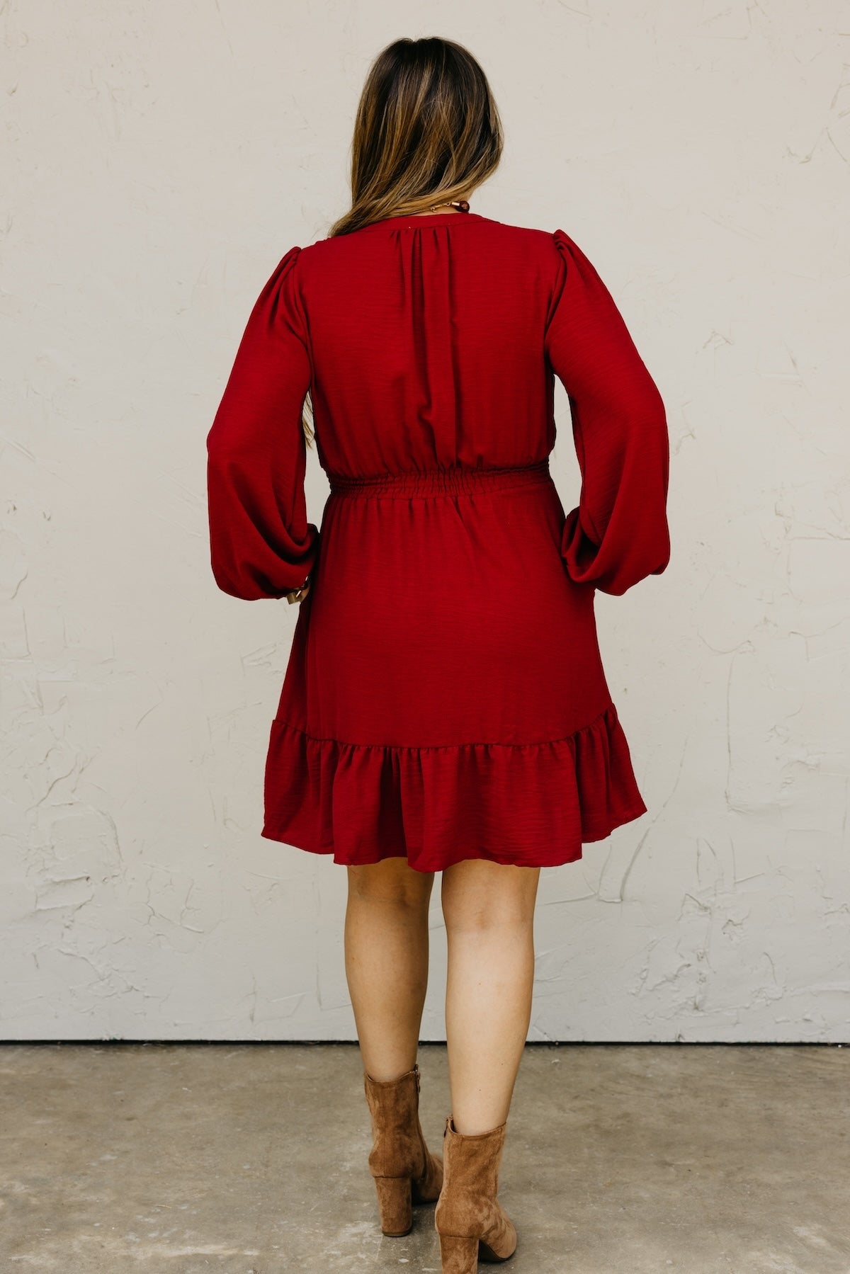 The Irene Elastic Waist Mini Dress