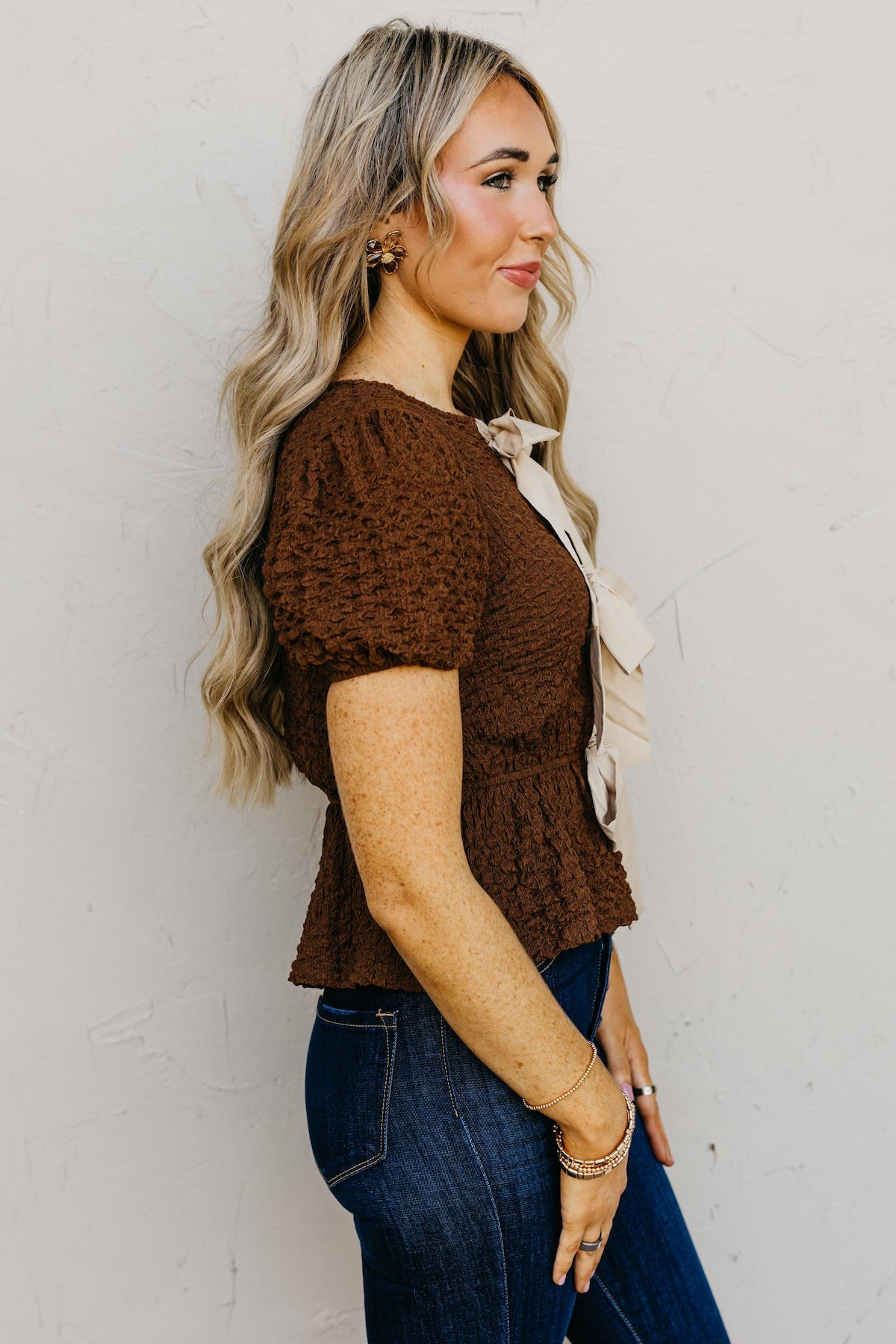 The Maree Puff Bow Top