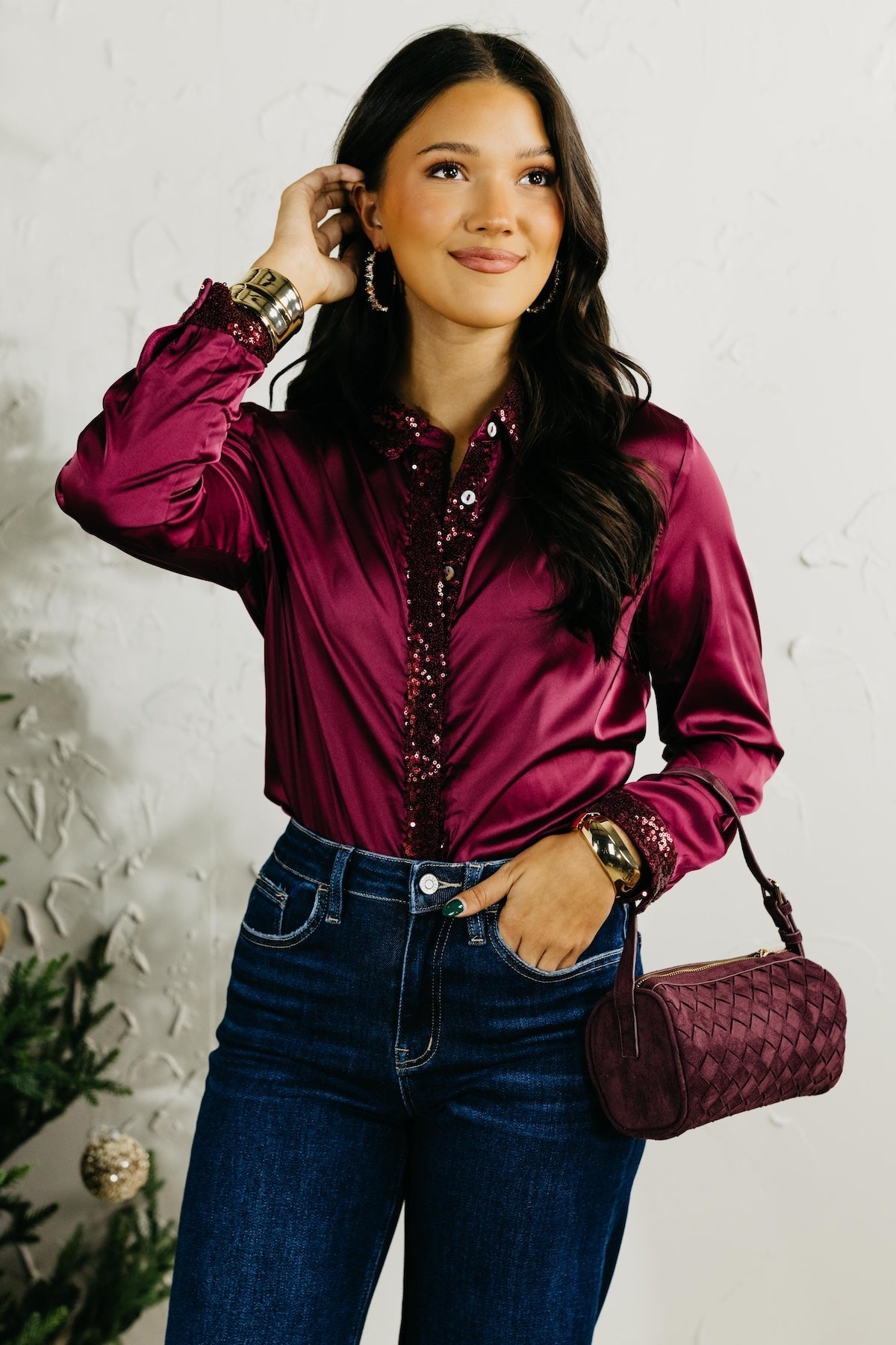 The Wayne Sequin Detail Blouse