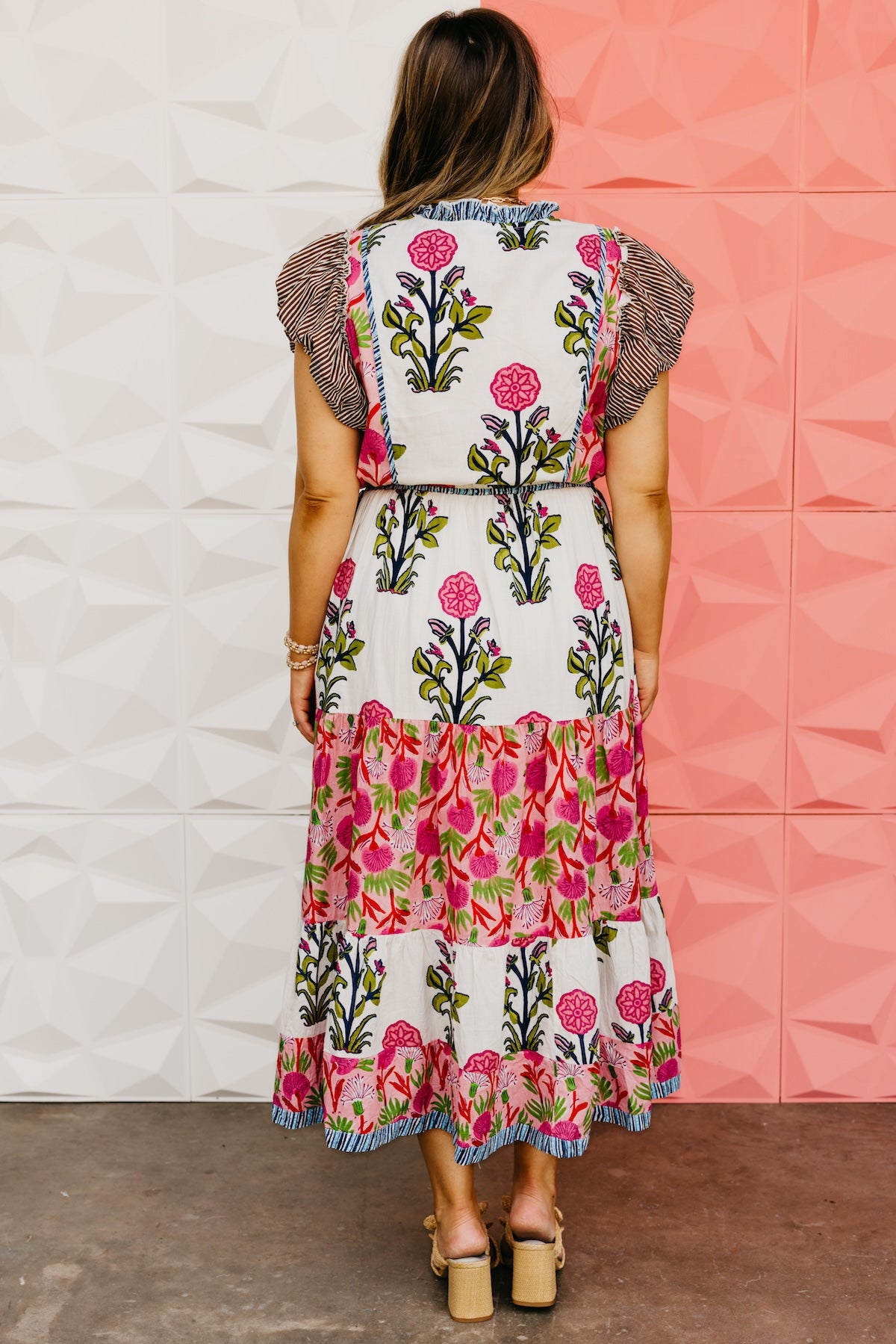 The Kynlee Flutter Sleeve Floral Maxi Dress