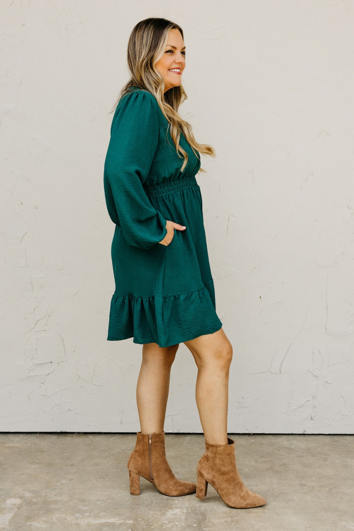 The Irene Elastic Waist Mini Dress