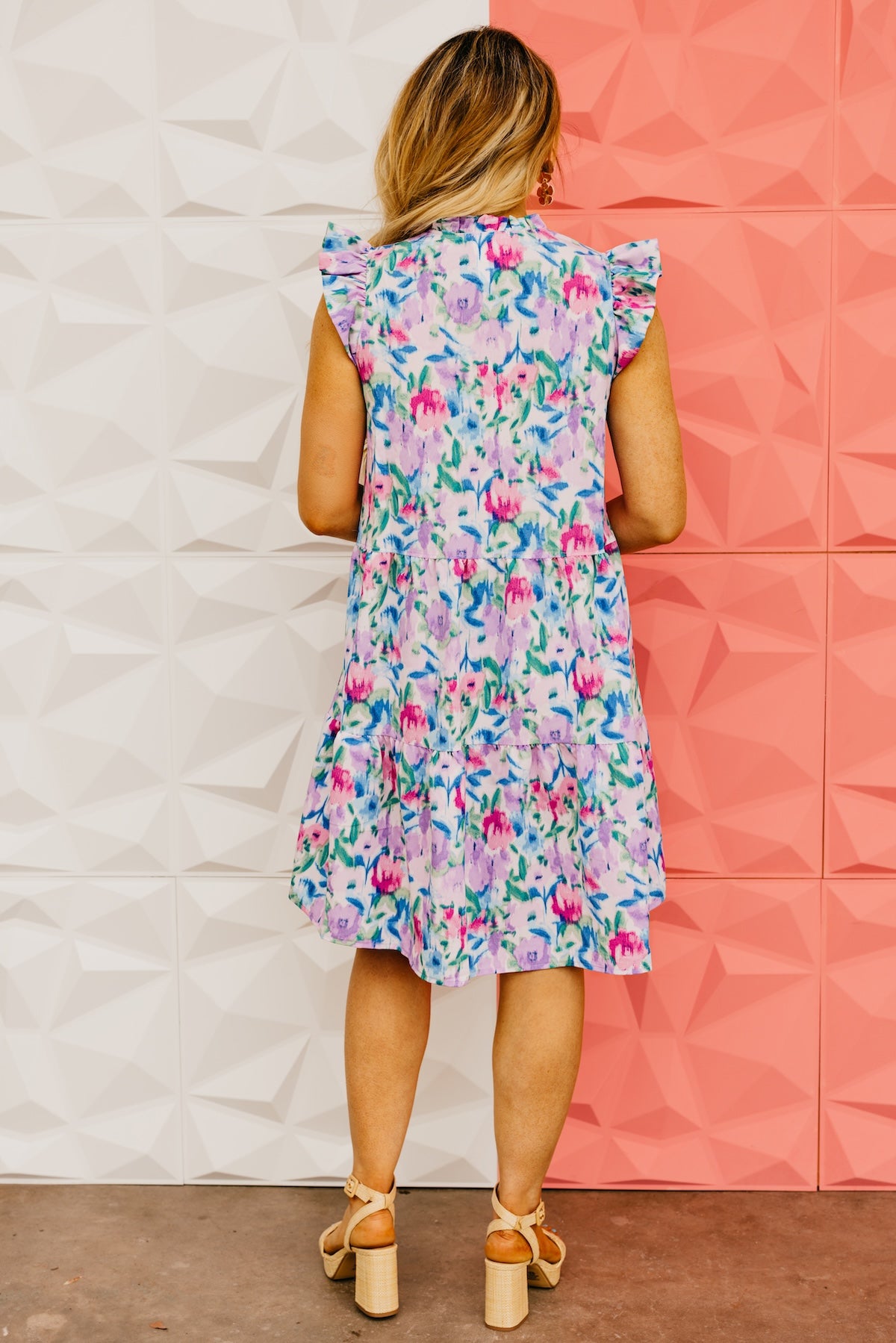 The Karson Ruffle Sleeve Floral Mini Dress