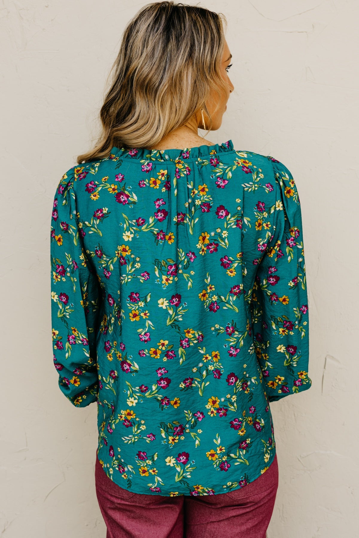 The Rita Balloon Sleeve Floral Blouse