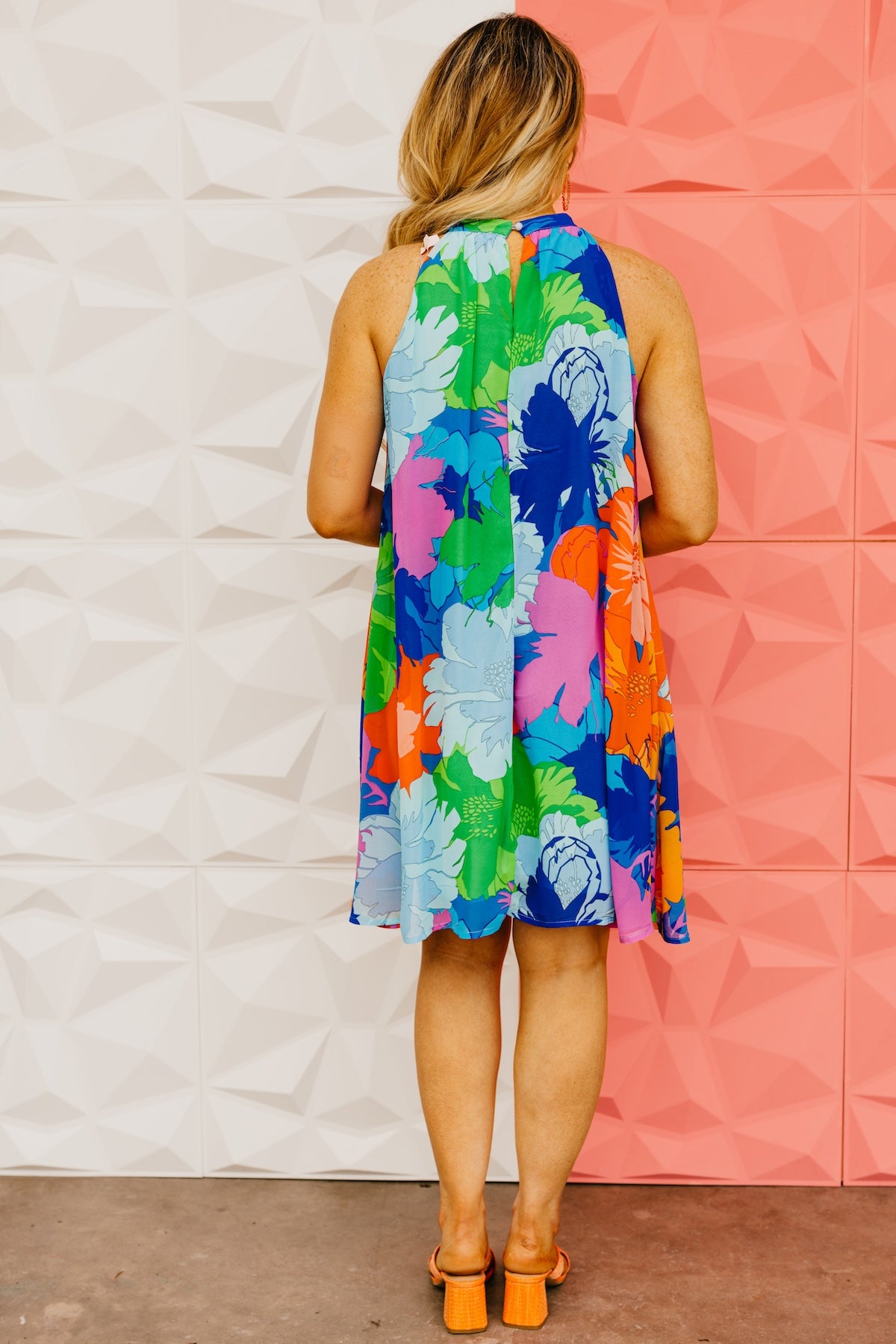 The Eloise Floral Mini Halter Dress