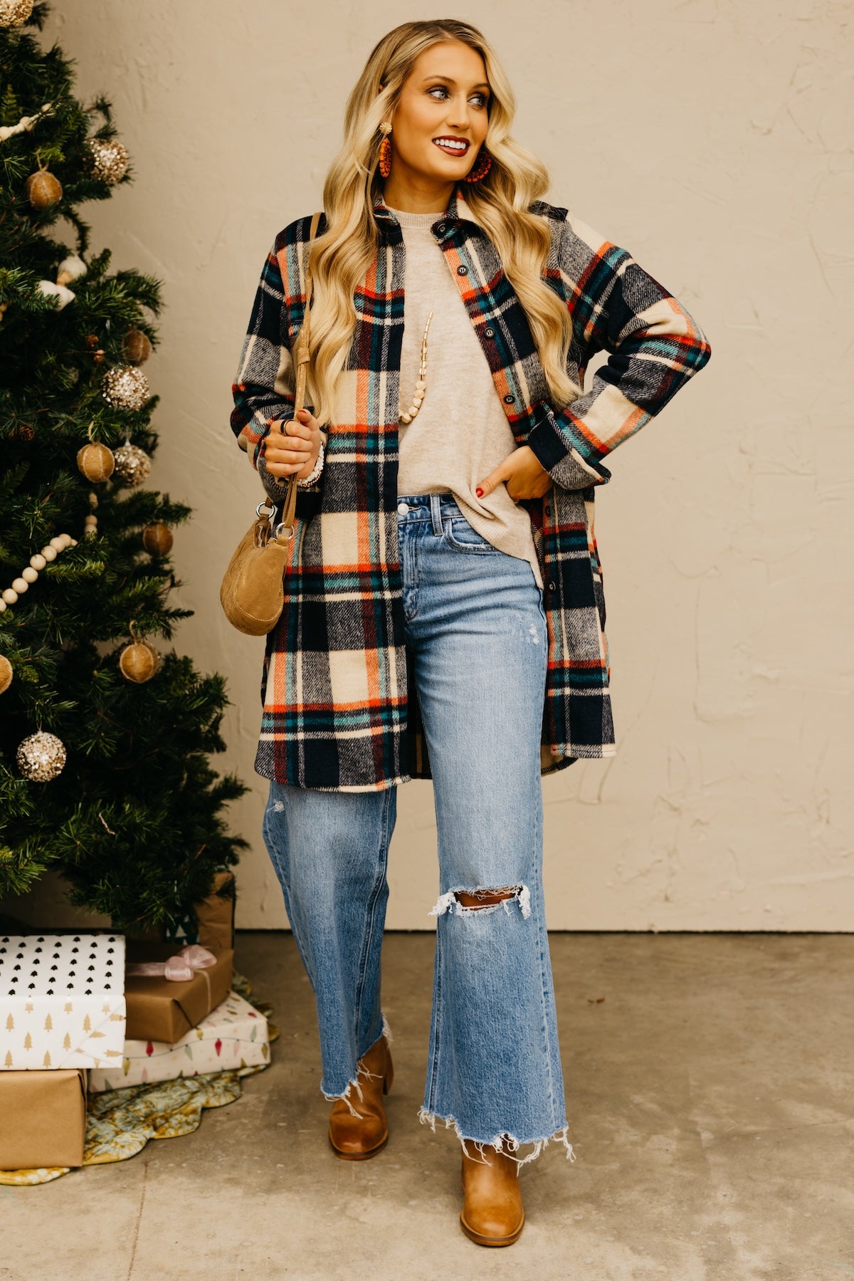 The Auburn Flannel Shirt Tunic