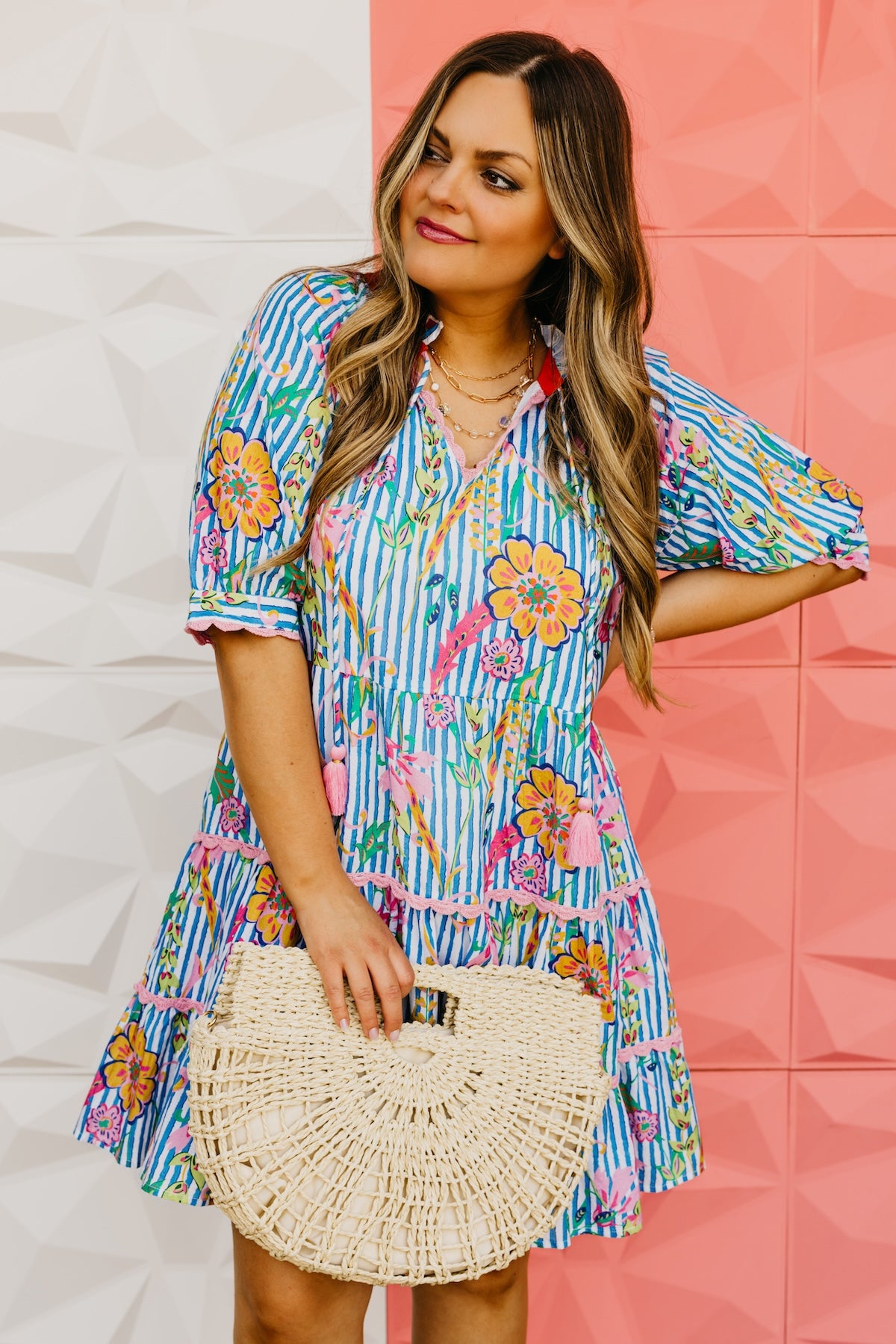 The Jazmine Floral Tiered Mini Dress