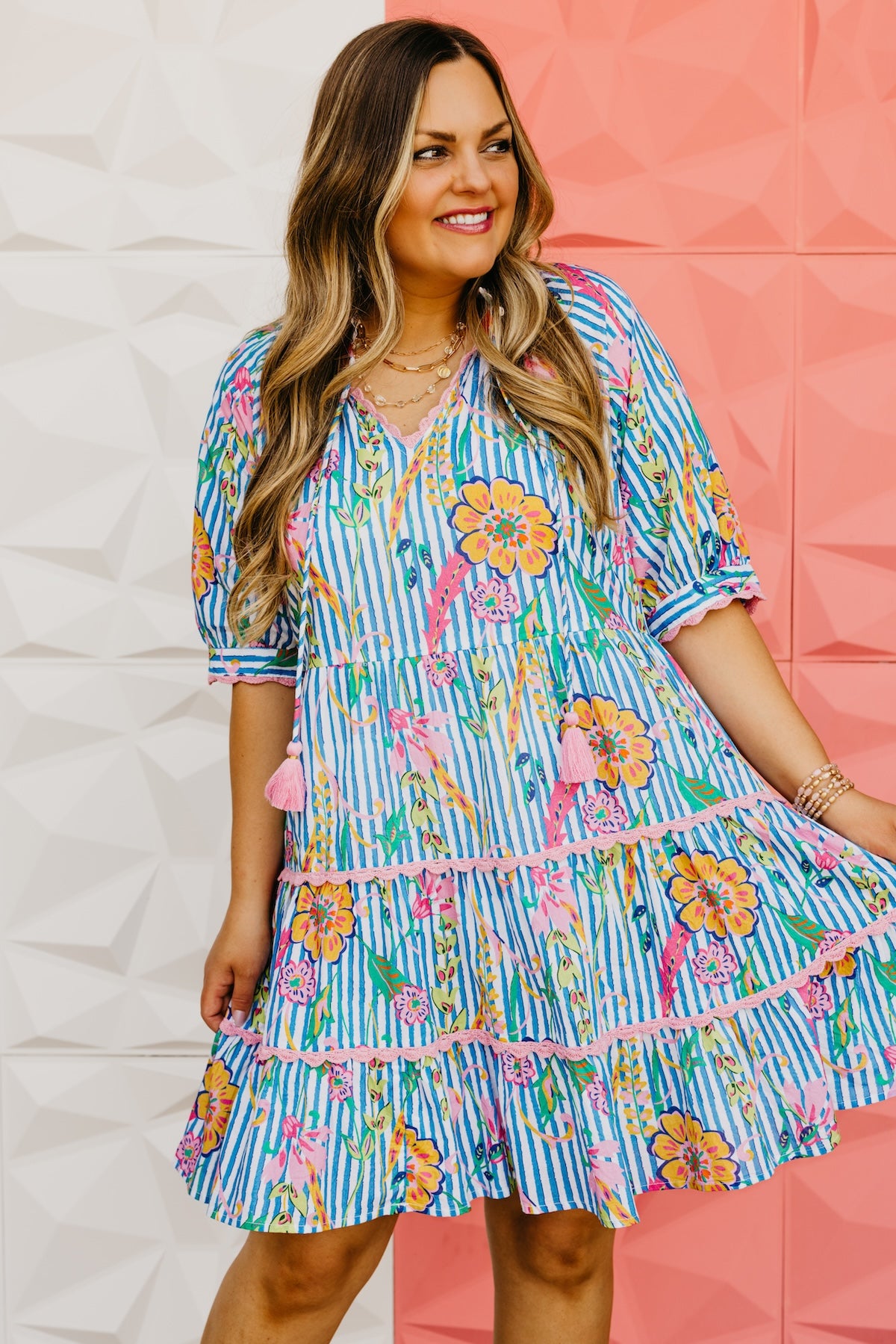 The Jazmine Floral Tiered Mini Dress