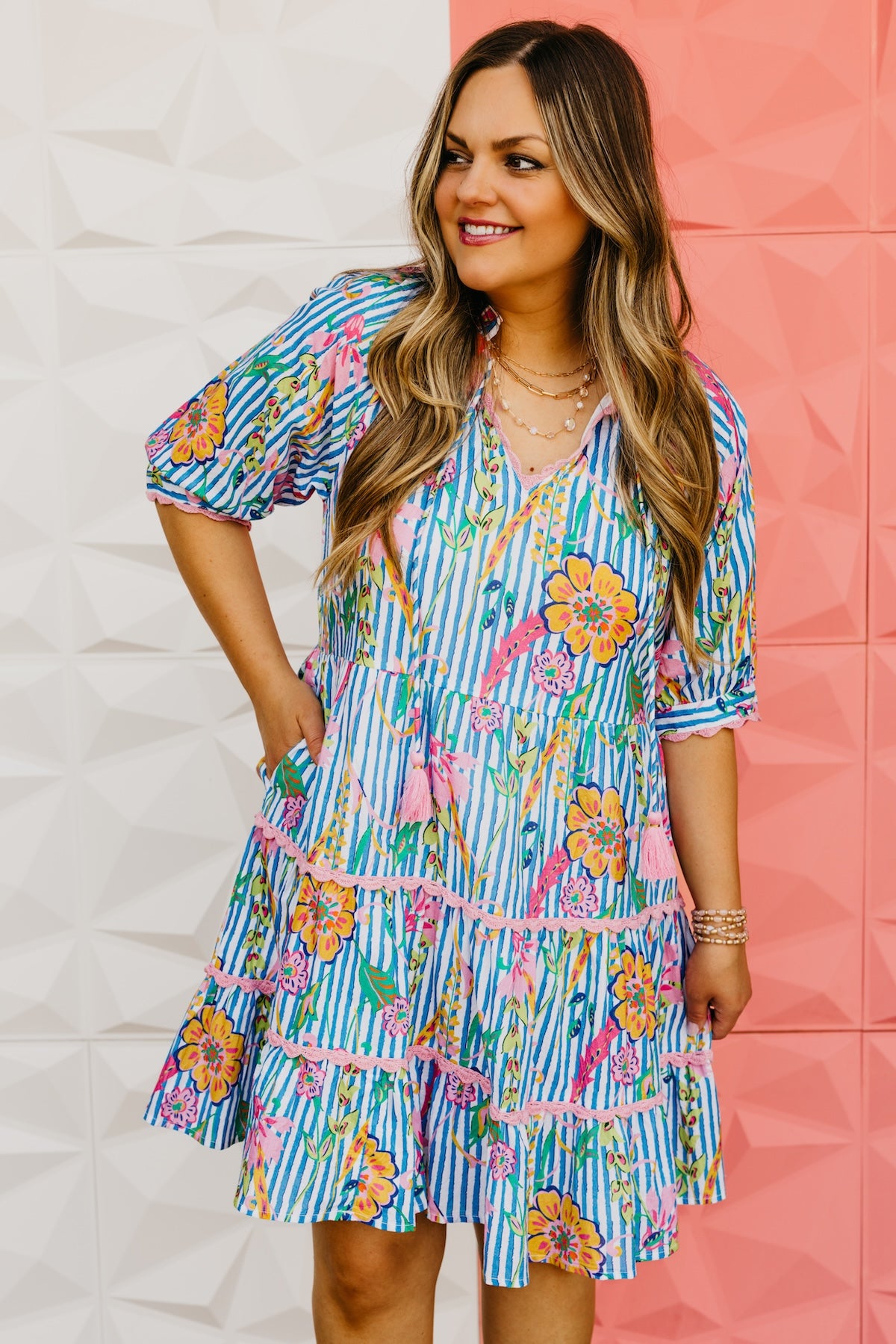 The Jazmine Floral Tiered Mini Dress