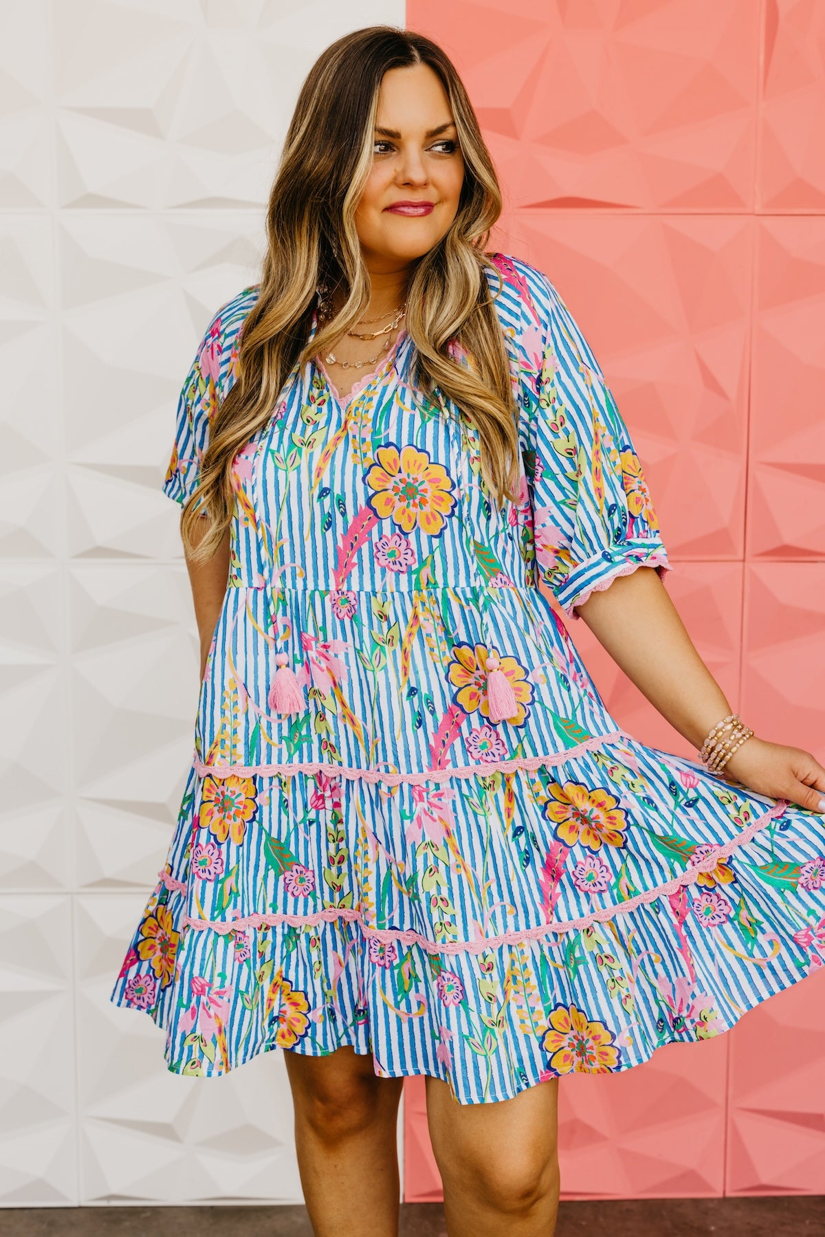 The Jazmine Floral Tiered Mini Dress