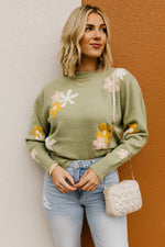 The Jessa Floral Crew Neck Sweater