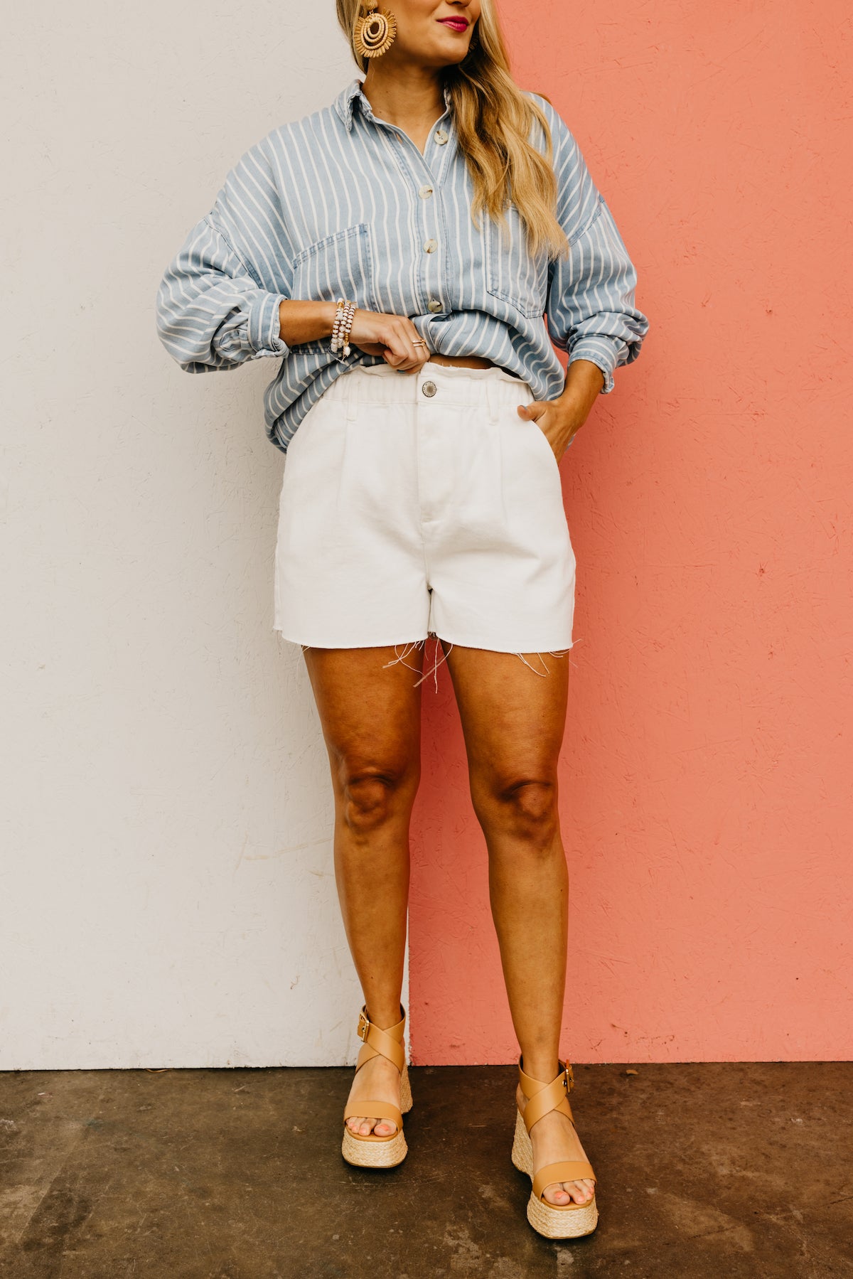 Wishlist | The Leonel Paperbag Distressed Denim Shorts