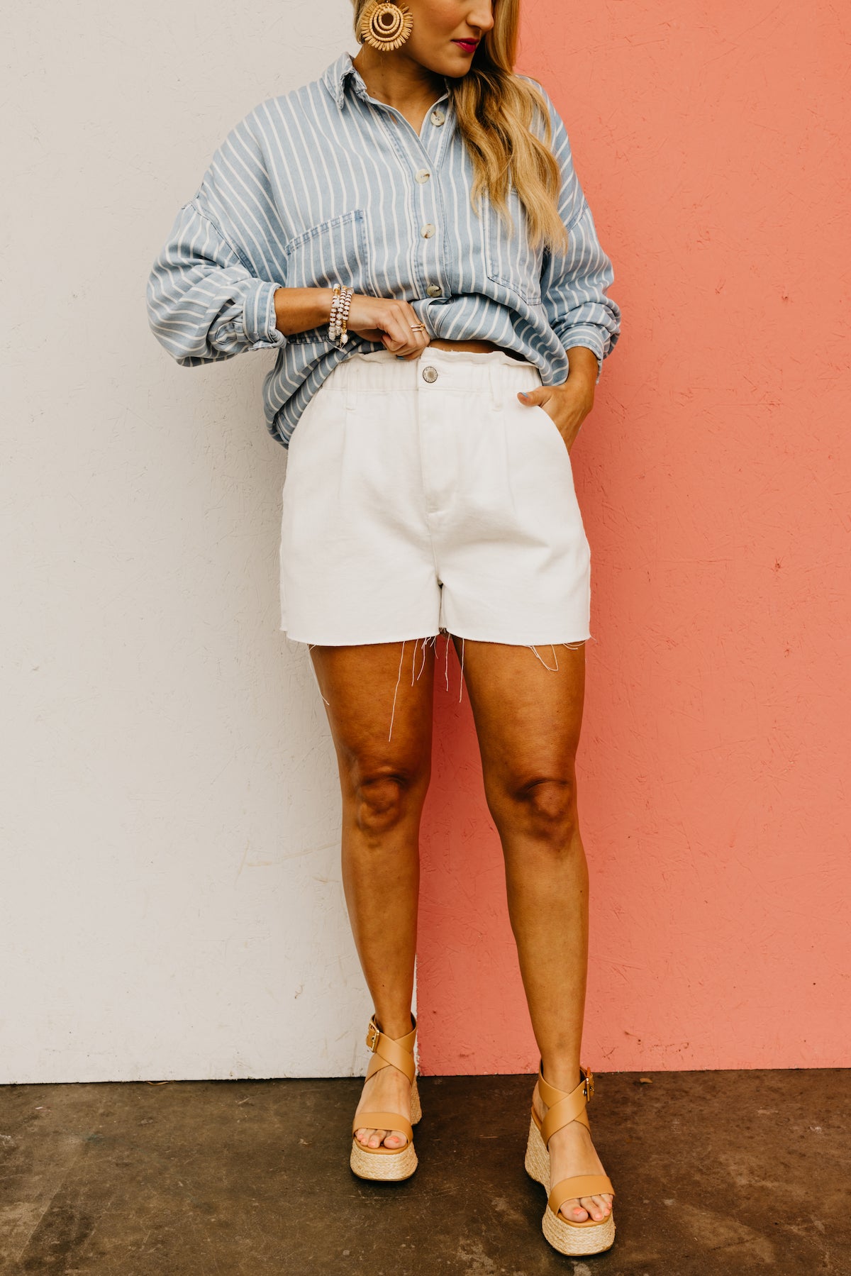 Wishlist | The Leonel Paperbag Distressed Denim Shorts