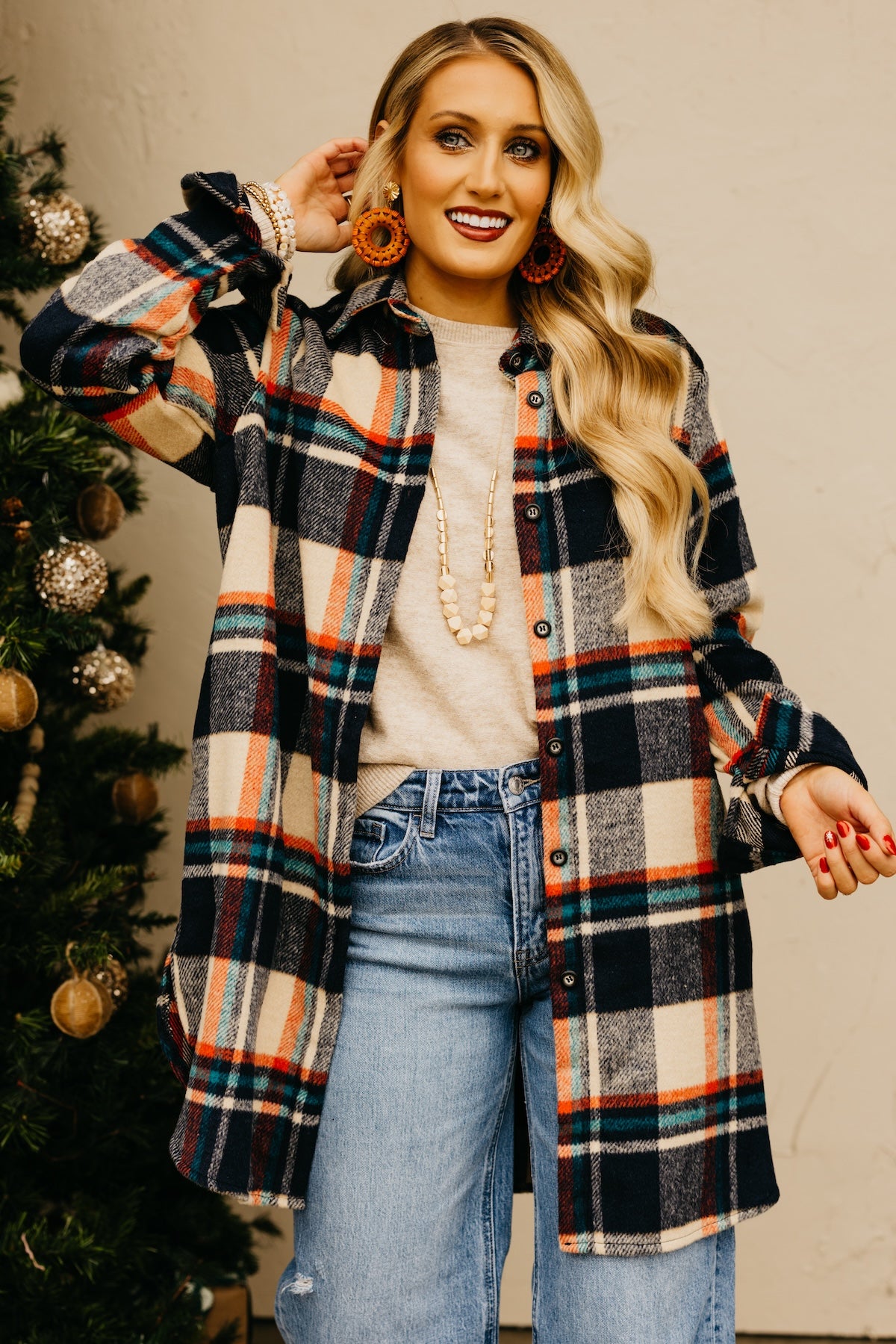The Auburn Flannel Shirt Tunic
