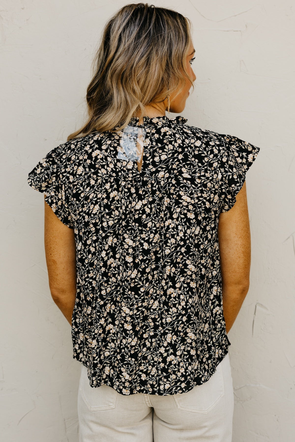 The Renae Floral Lace Yoke Top