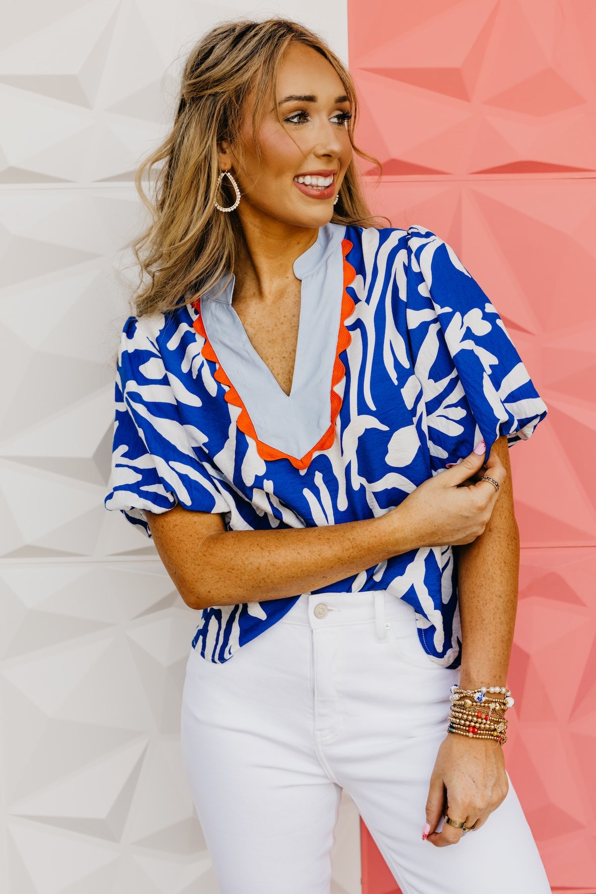 The Sylas Puff Sleeve Bib Top