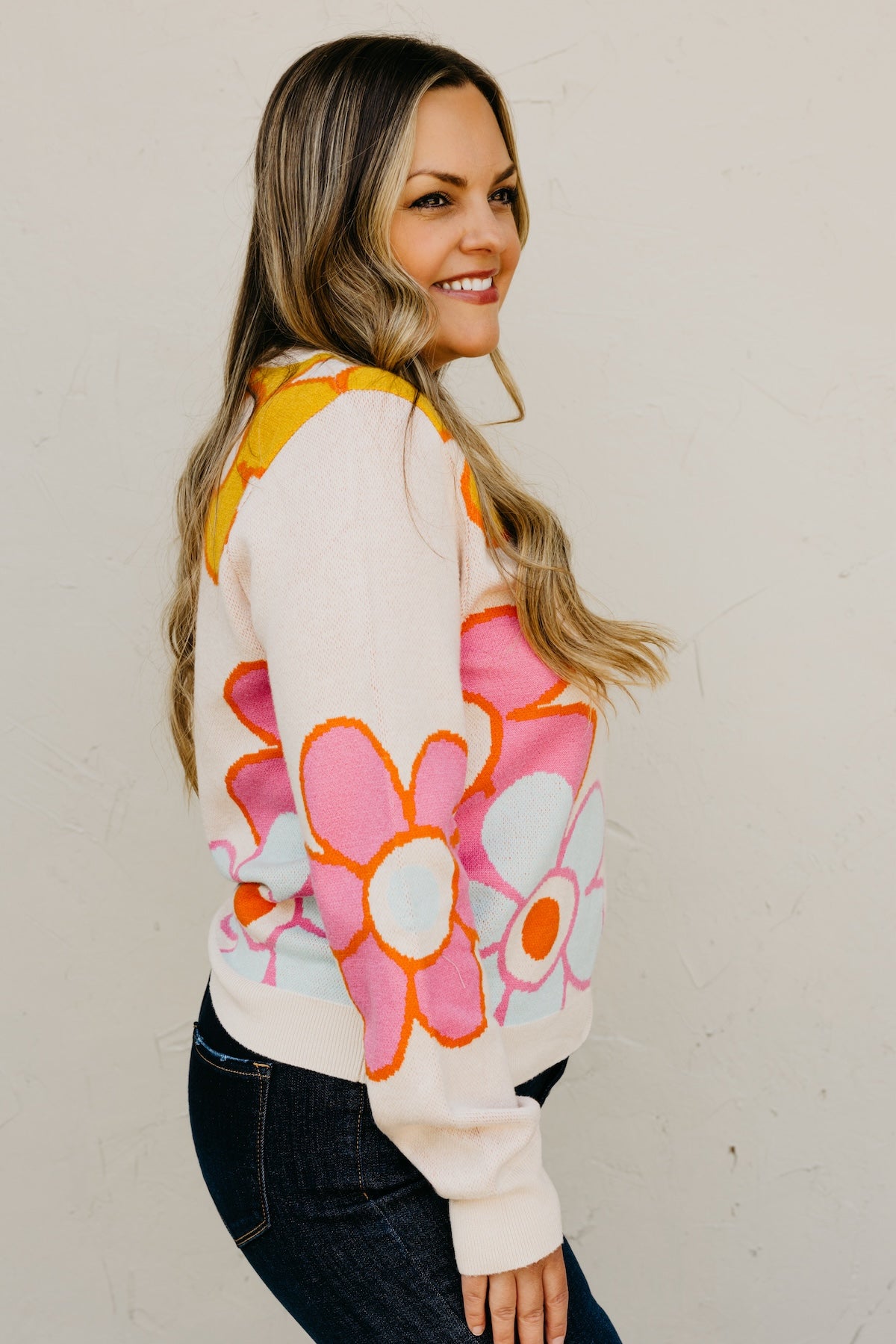 The Cassandra Retro FloralSweater