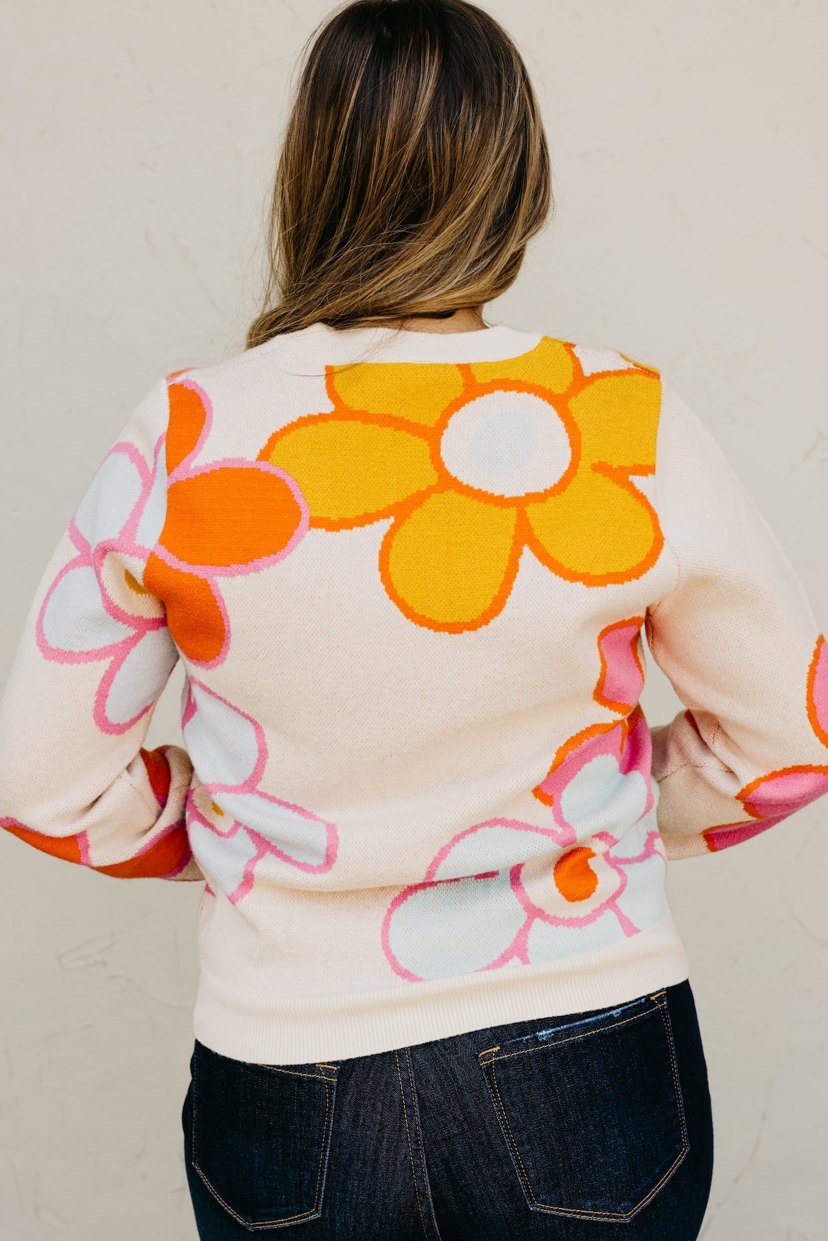 The Cassandra Retro FloralSweater