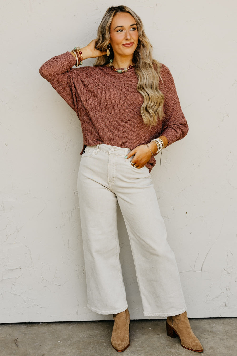 The Norma Dolman Sleeve Pocket Sweater