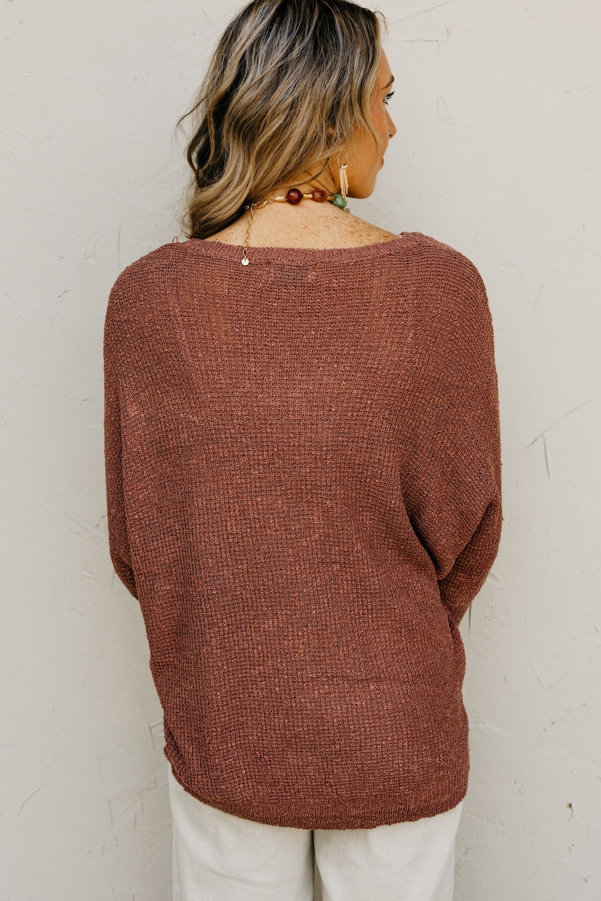 The Norma Dolman Sleeve Pocket Sweater