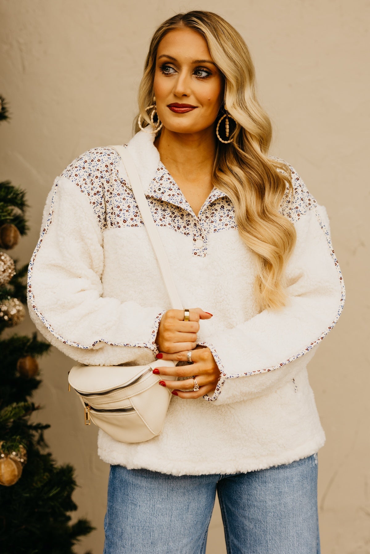 The Cassie Floral Fleece Pullover
