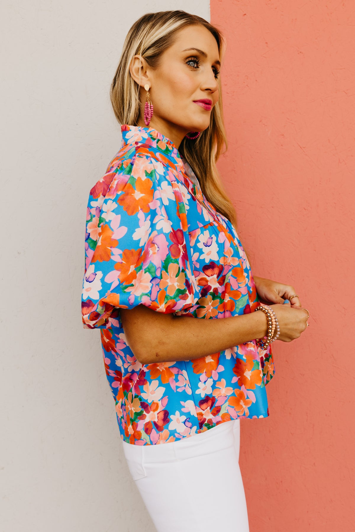 The Marley Puff Sleeve Floral Print Top