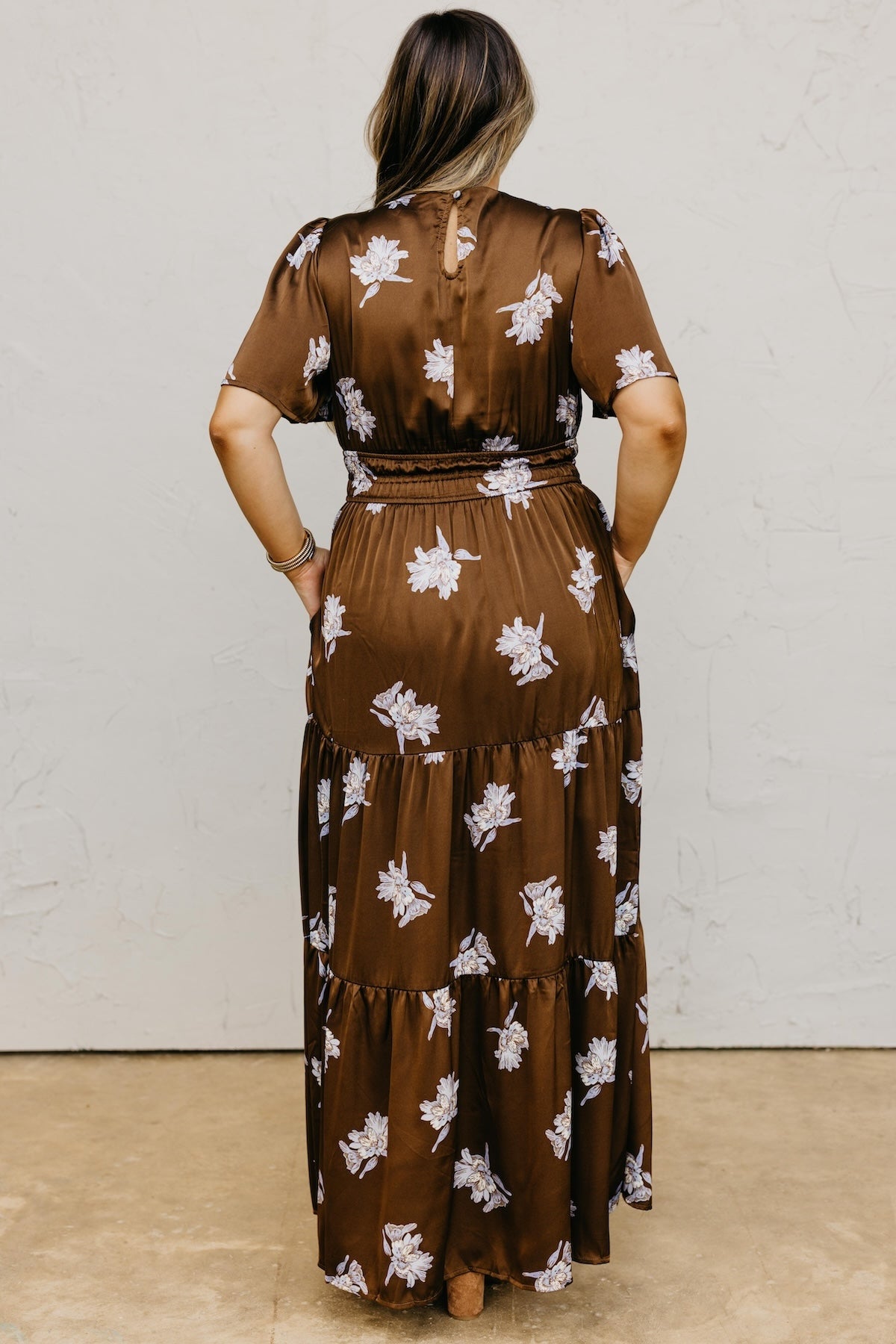 The Clementine Surplice Floral Maxi Dress