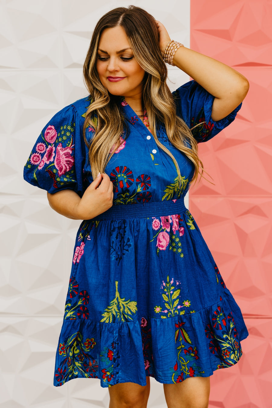 The Esmerelda Floral Smocked Mini Dress
