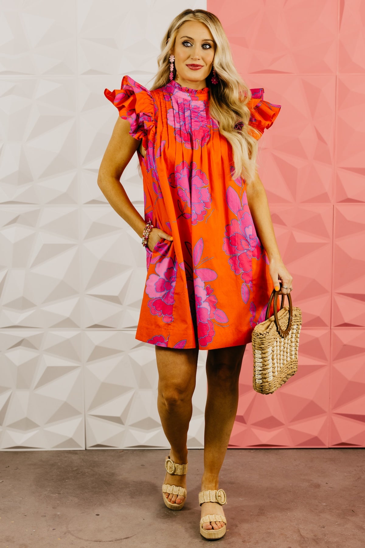 The Finn Floral Pleated Mini Dress