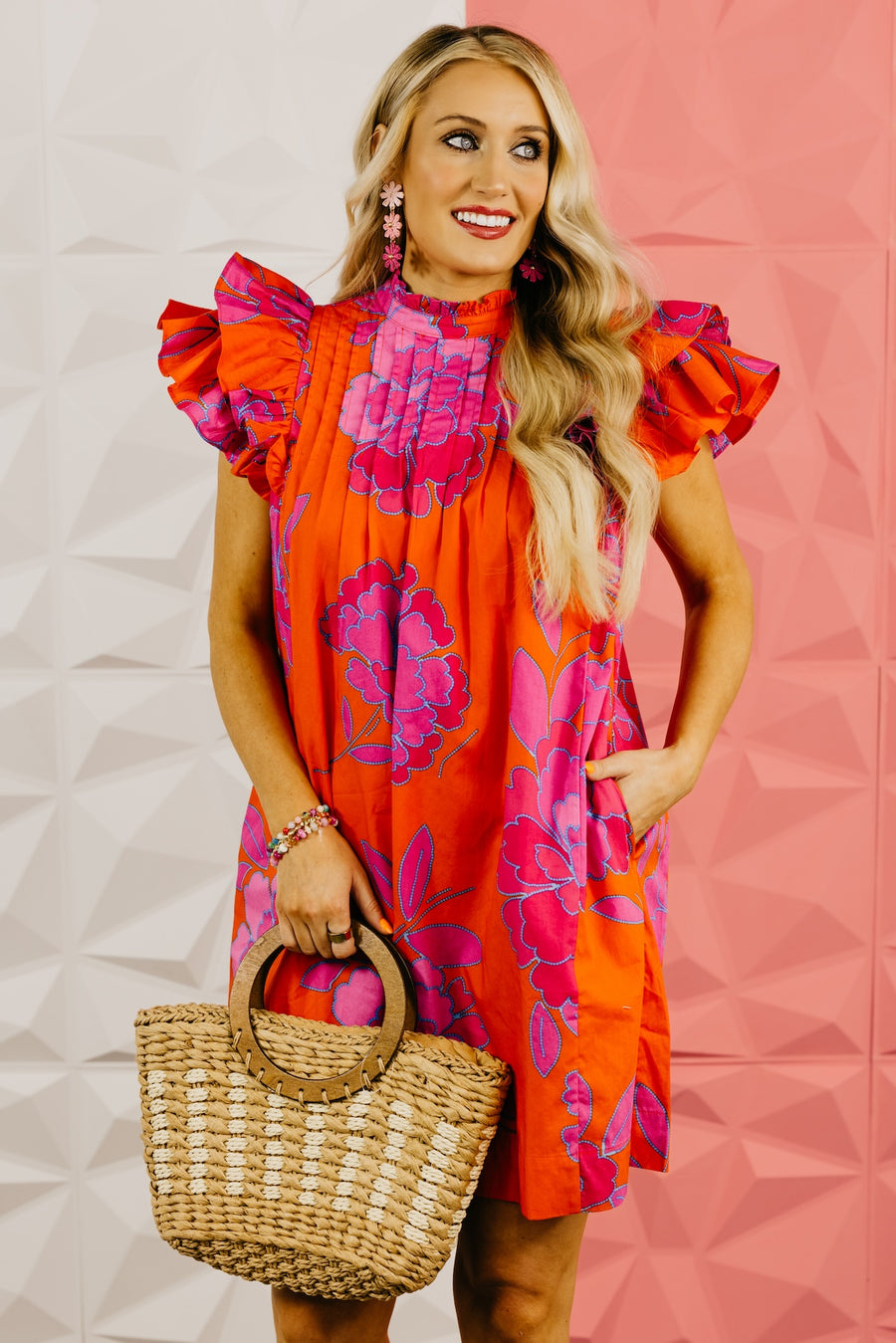 The Finn Floral Pleated Mini Dress
